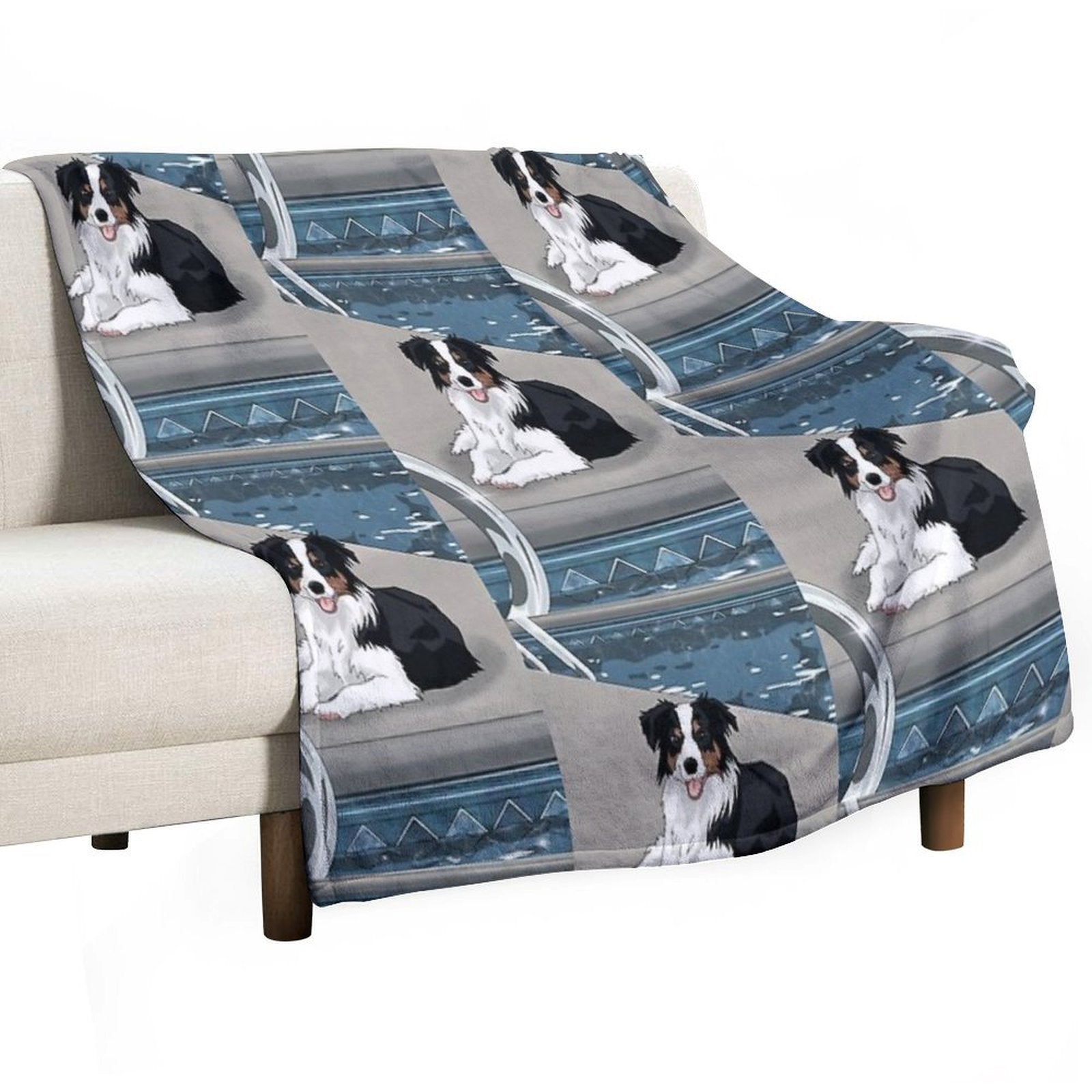 Dog by Pool Durable Throw Blanket