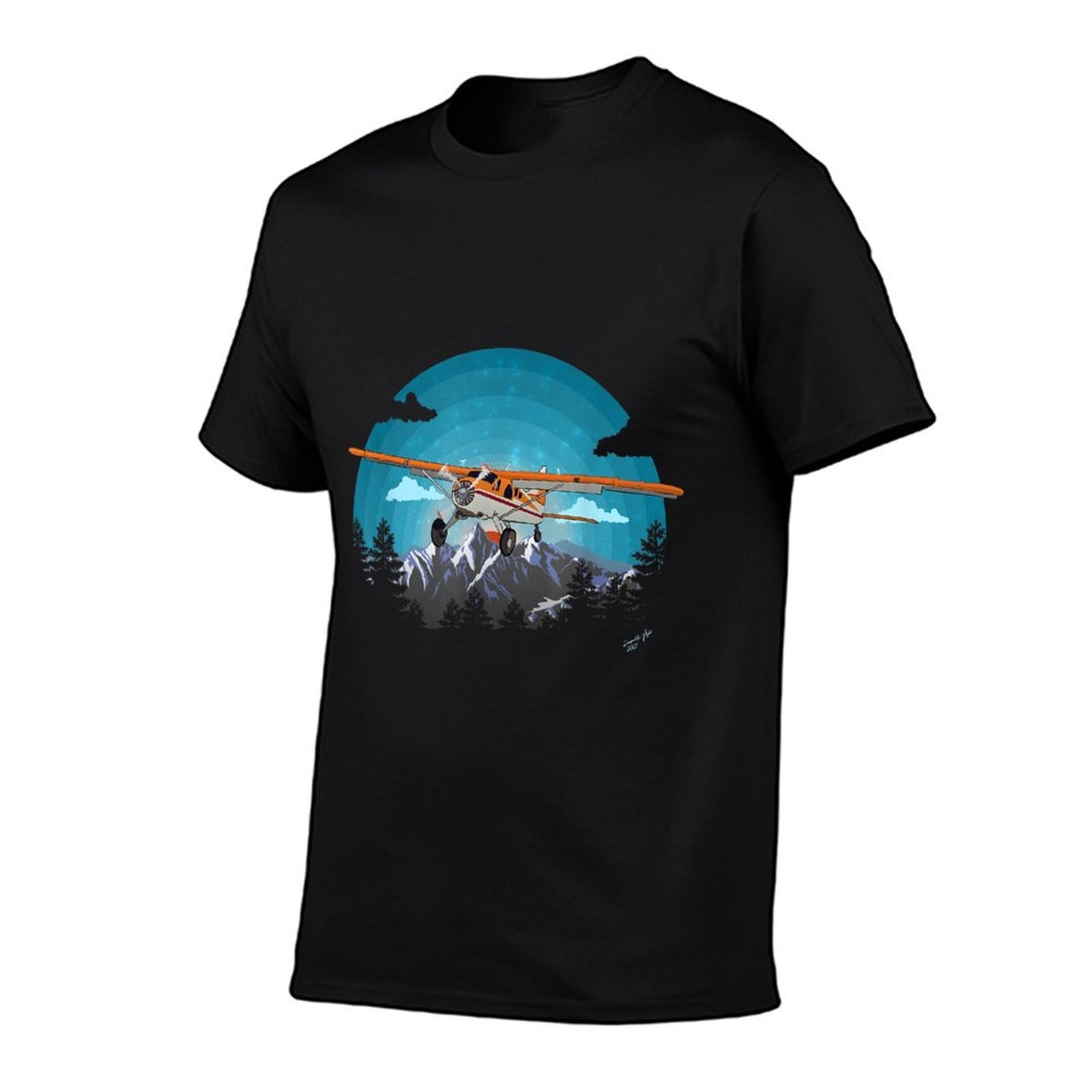 &#34;Twilight Flight&#34;  Beaver Bushplane Airplane Flying Pilot  Soft T-Shirt