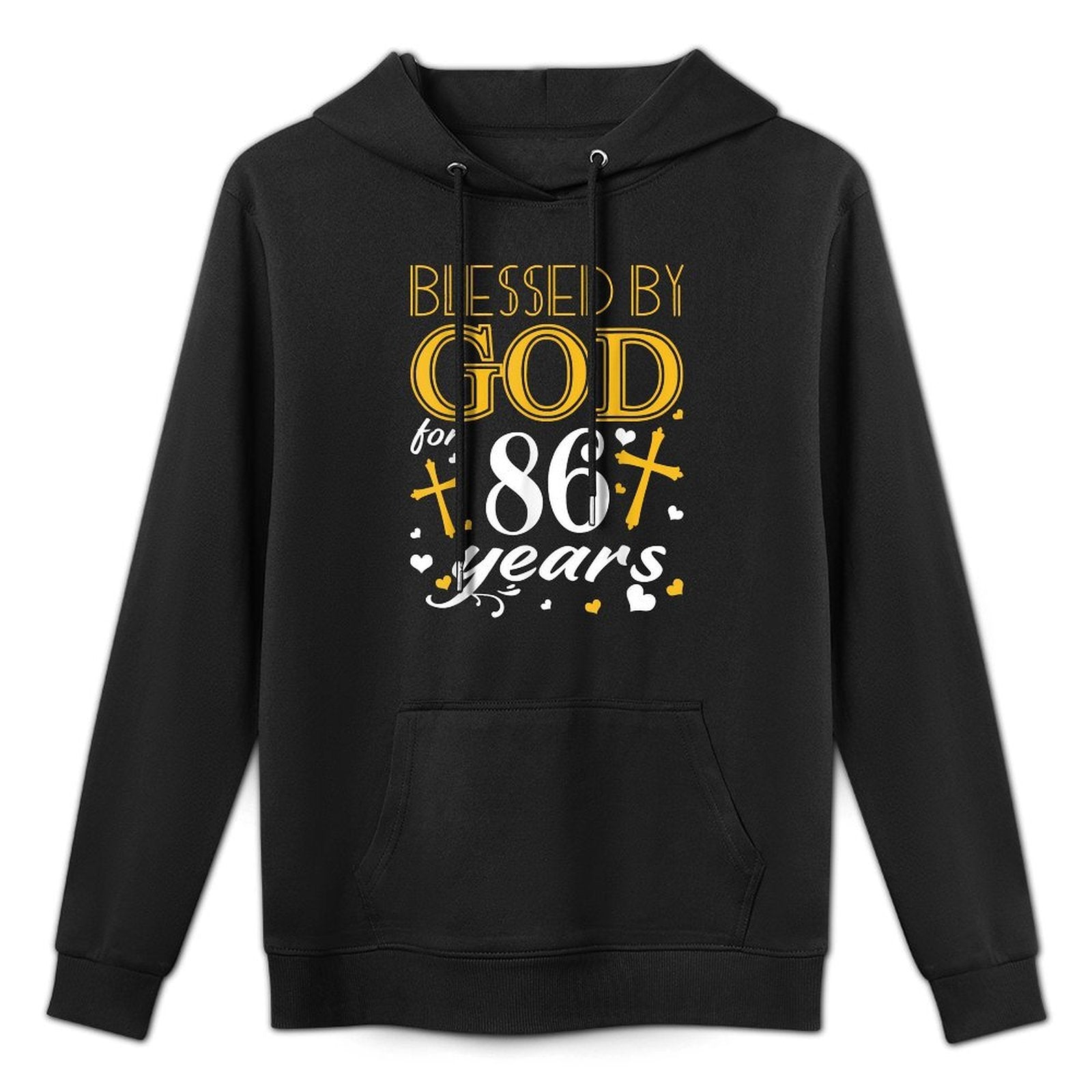 Vintage Blessed By God For 86 Years Happy 86th Birthday Versatile Streetwear Hoodie