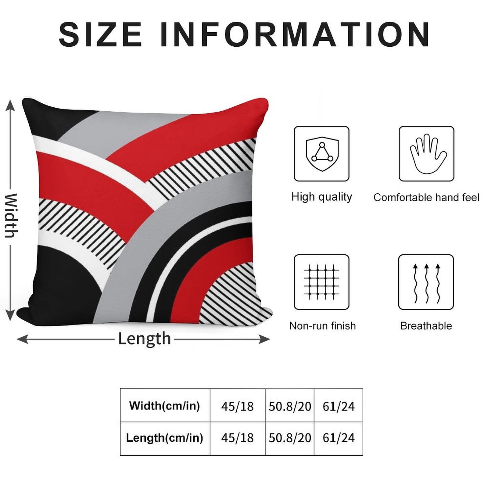 Colorful Geometry Soft Easy Maintenance Throw Pillow