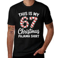 67 Christmas Pajama Funny 6-7 Meme 6 7 Holiday  Ribbed Collar T-Shirt