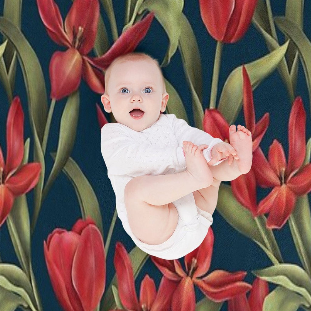 The Red Garden Plush Throw Blanket