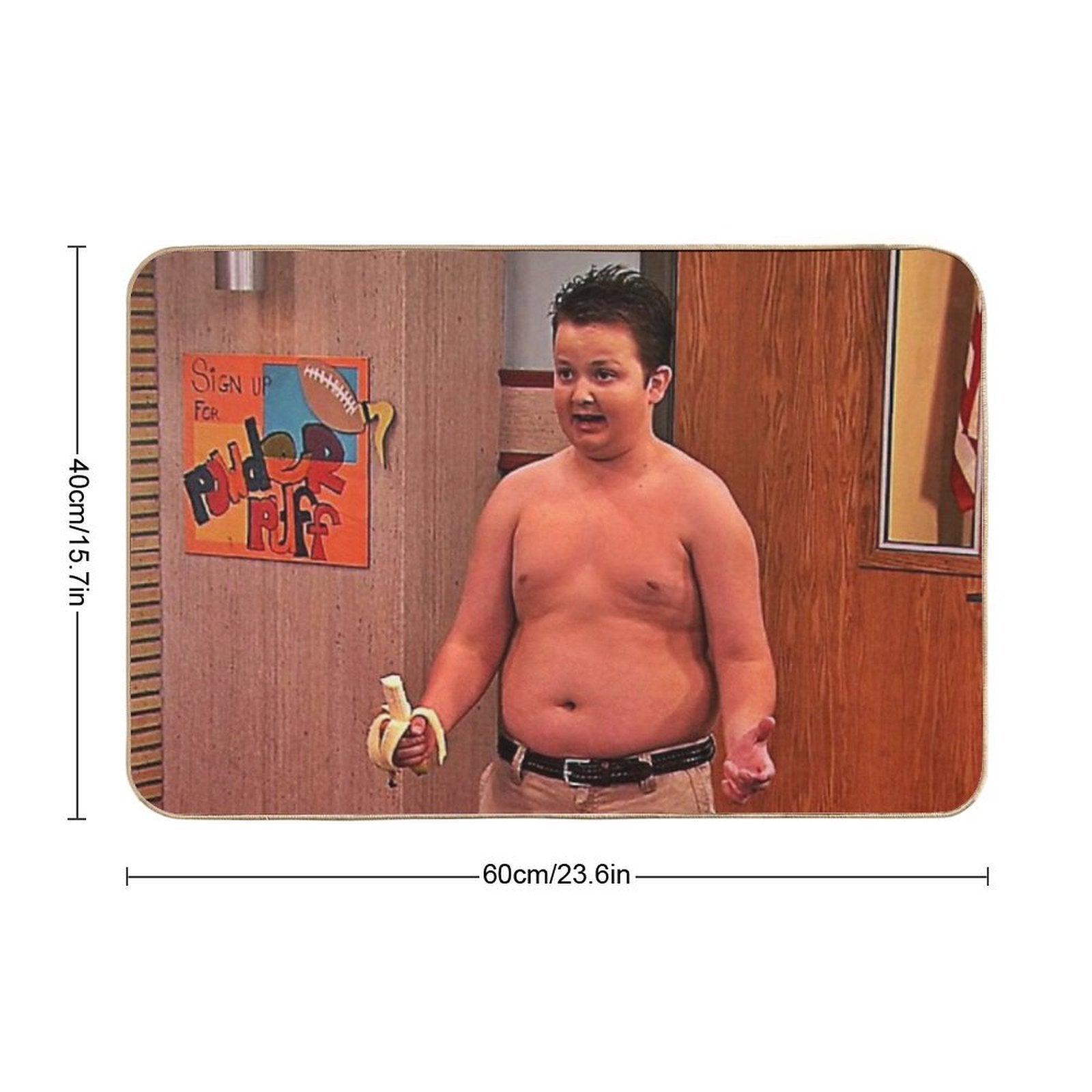 Gibby Icarly Shirtless  Easy Maintenance Bath Mat
