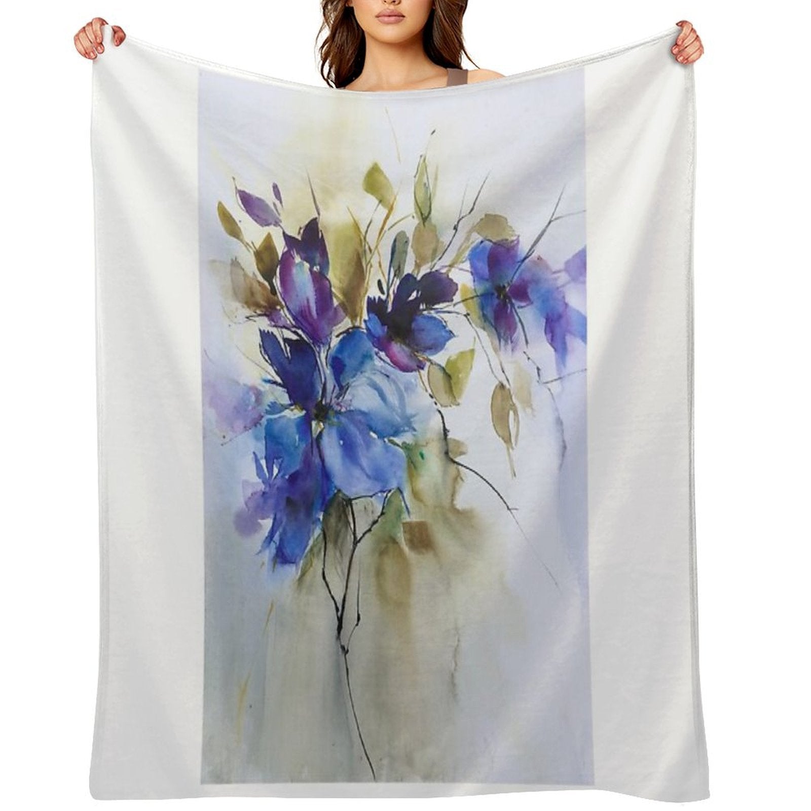 Beauty in Blue Eco-conscious Throw Blanket
