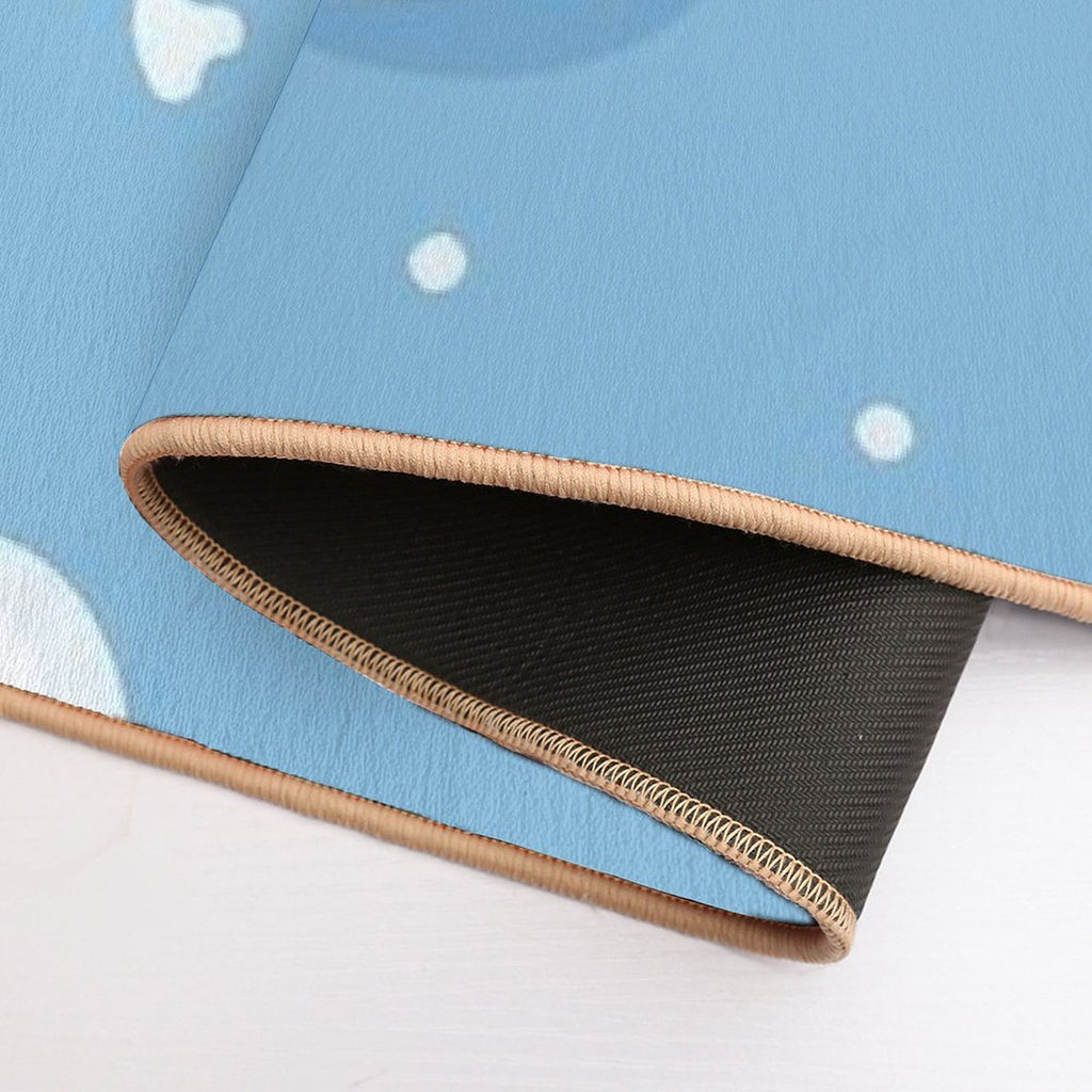 Cute Smiling Clouds  Fade-Resistant Bath Mat