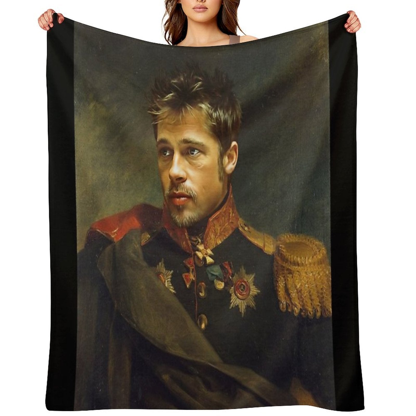 Brad Pitt - Replaceface Versatility Throw Blanket