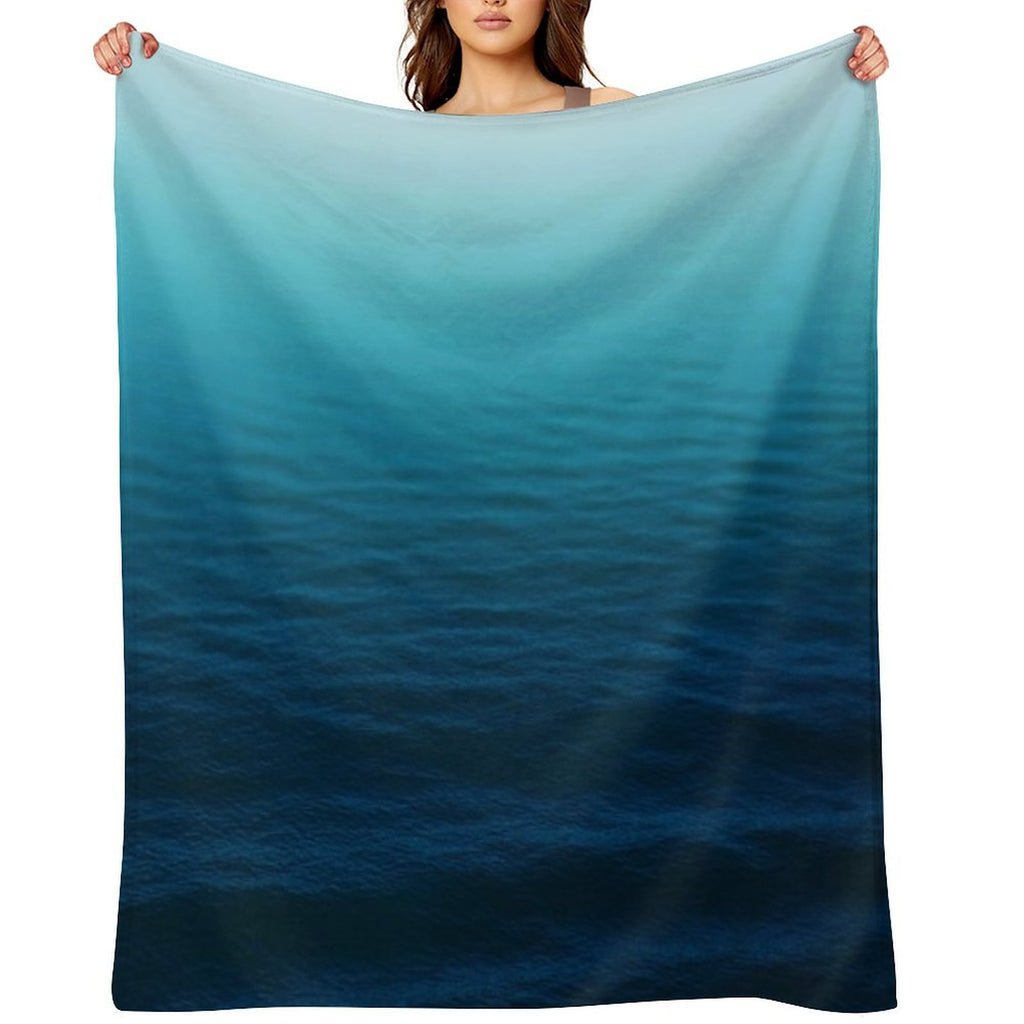 Deep Blue Comfort Throw Blanket