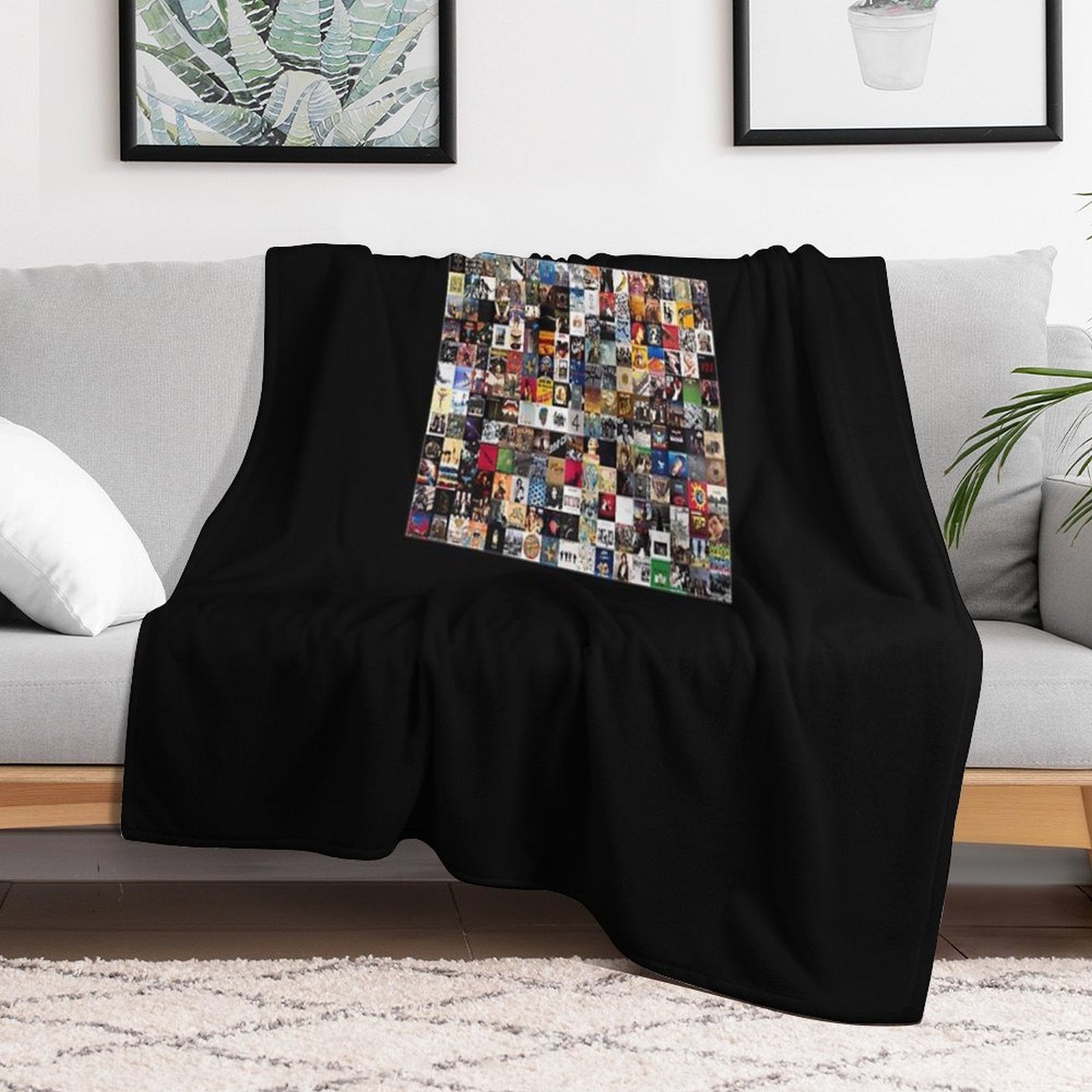 Greatest Rock Albums of All Time Classic T-Shirt Sustainable Throw Blanket