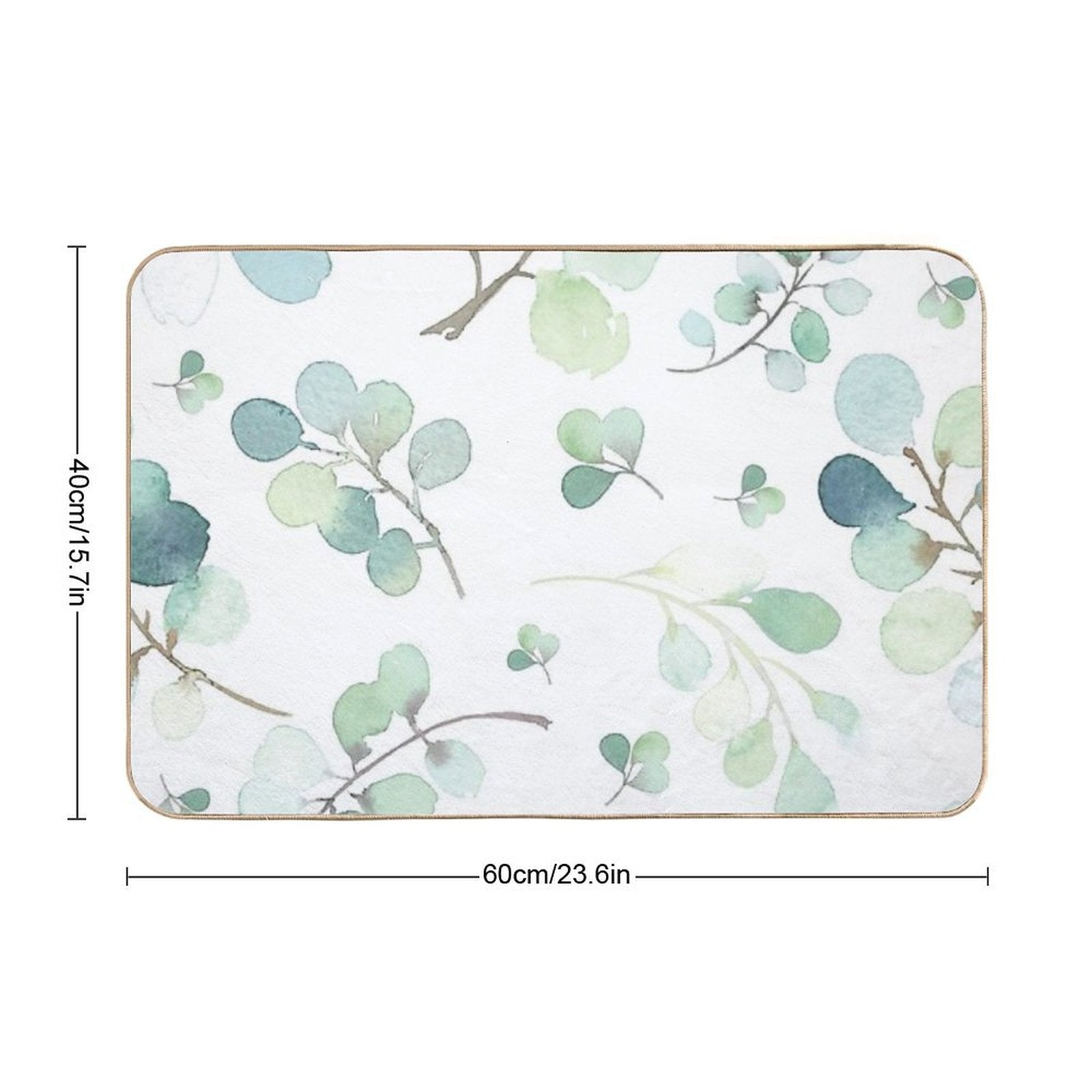 Botanical Leaves, Leaf Pattern  Slip-Resistant Bath Mat