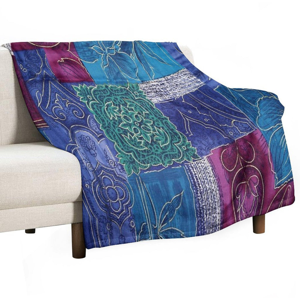 Flowers Abstract Velvety-soft Throw Blanket