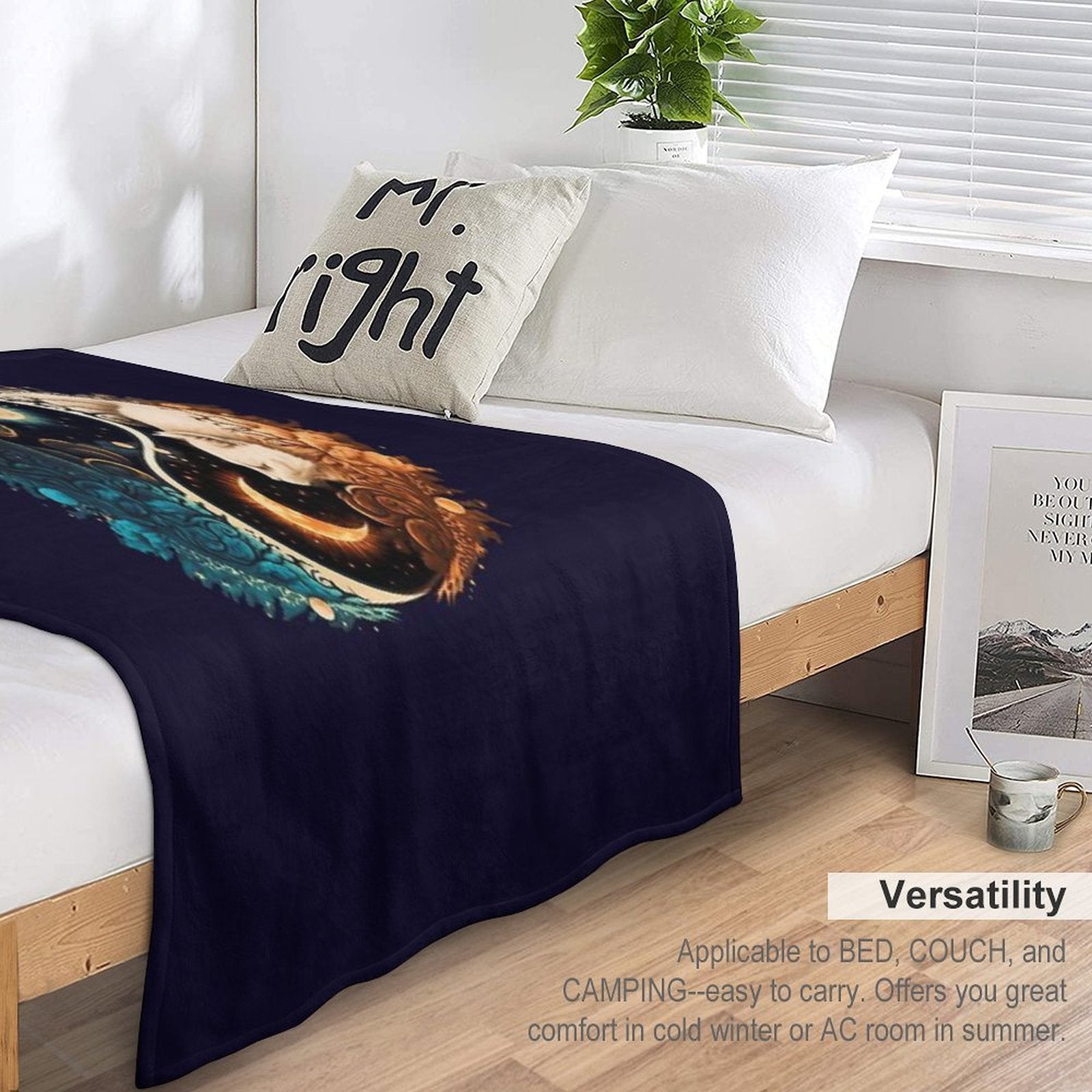 Cat Yin Yang Comfort Throw Blanket