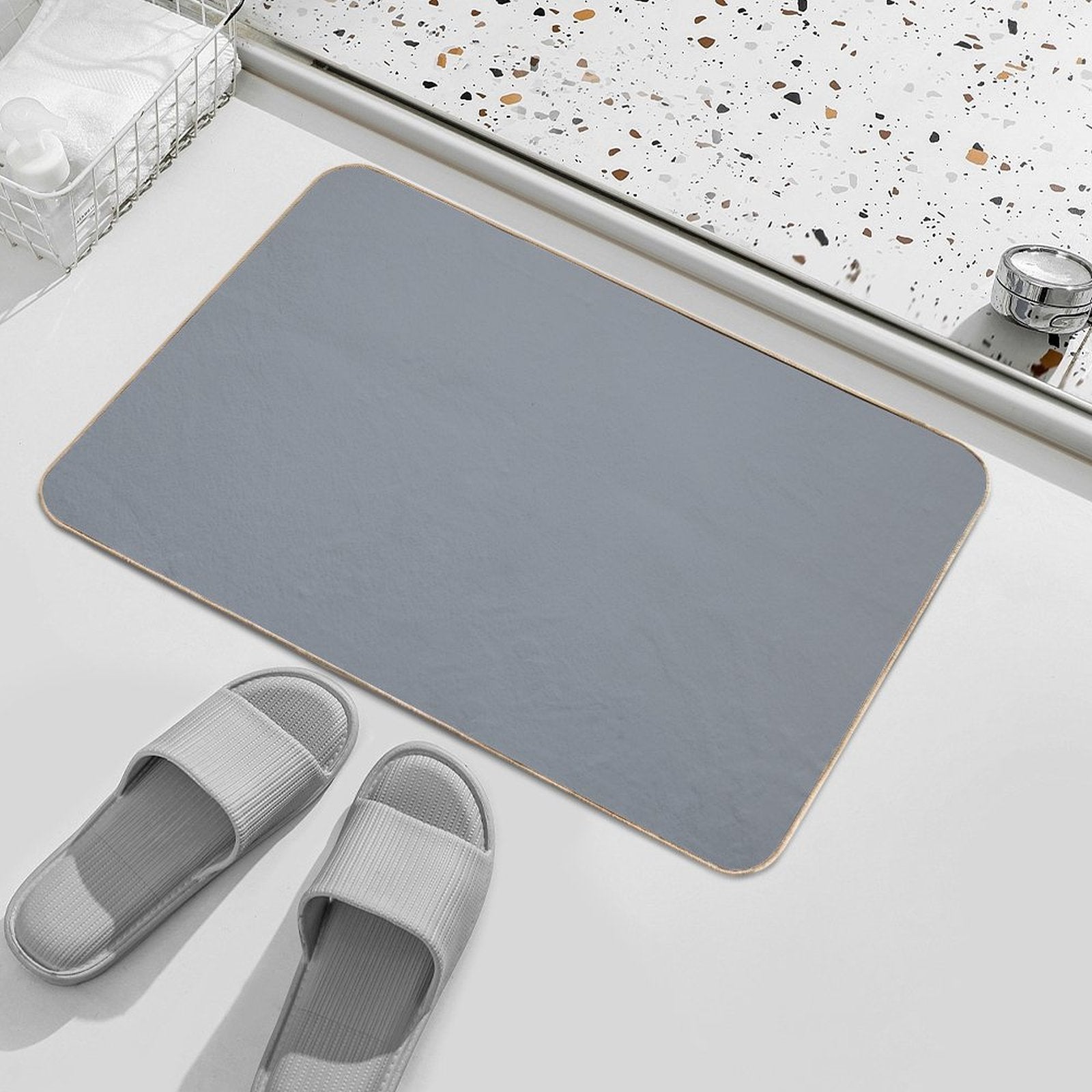 Lava Gray - Grey  Absorbent Bath Mat