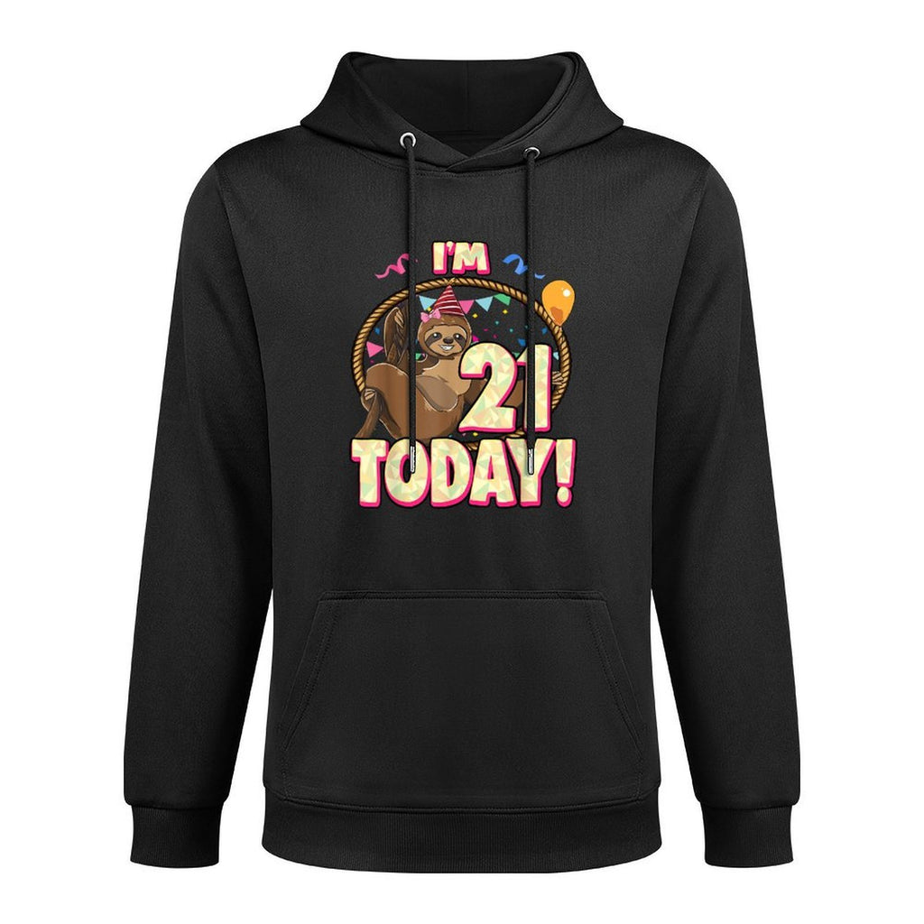 21st Birthday Sloth Party Lazy 21 Twenty One Women All-Day Comfort Hoodie