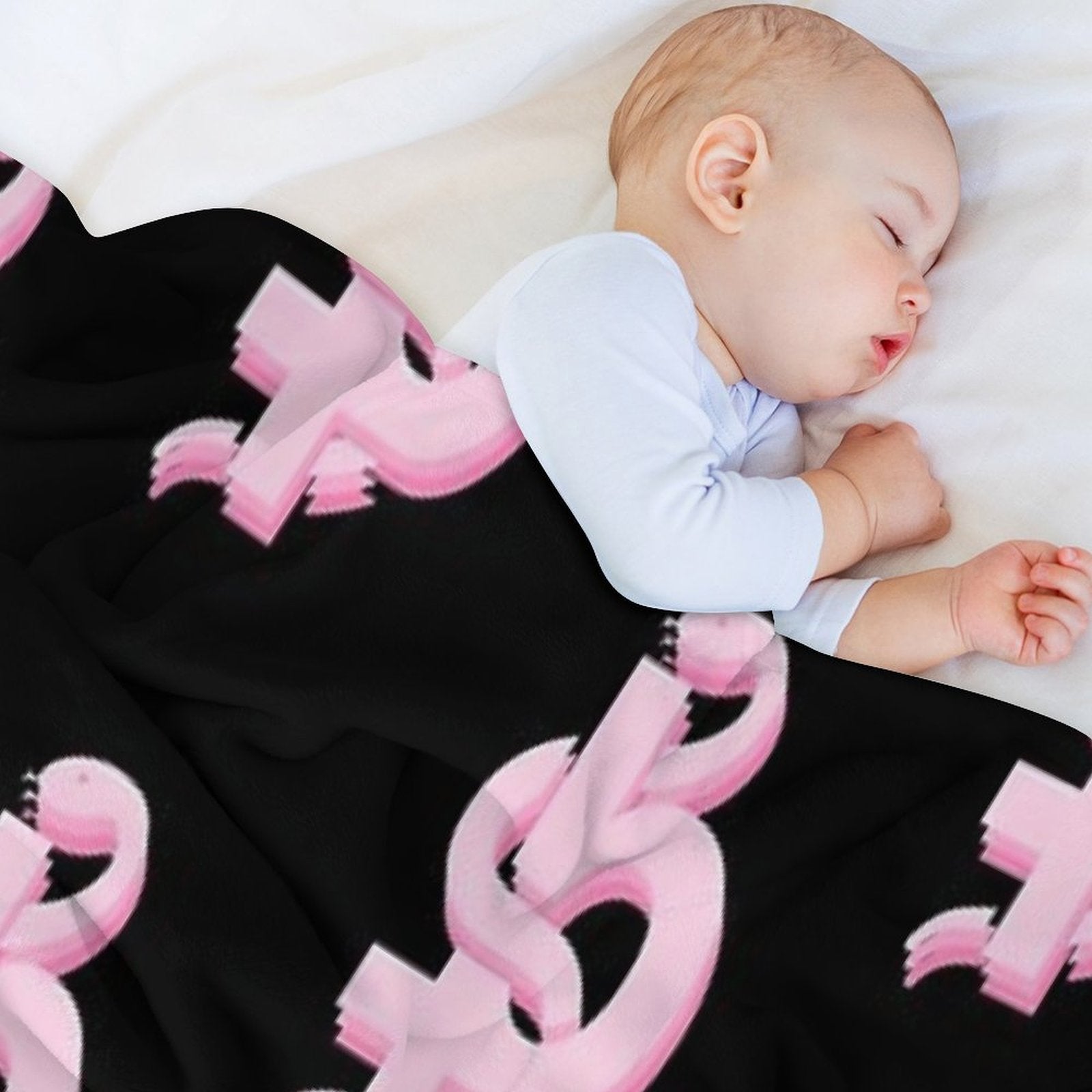 Blackbear Logo Pink Plush Throw Blanket
