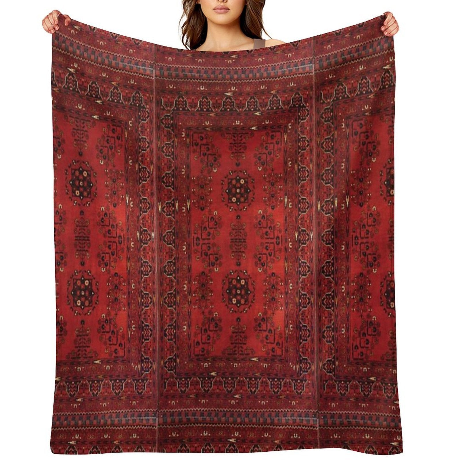 Antique Persian Rug Shrink-resistant Throw Blanket