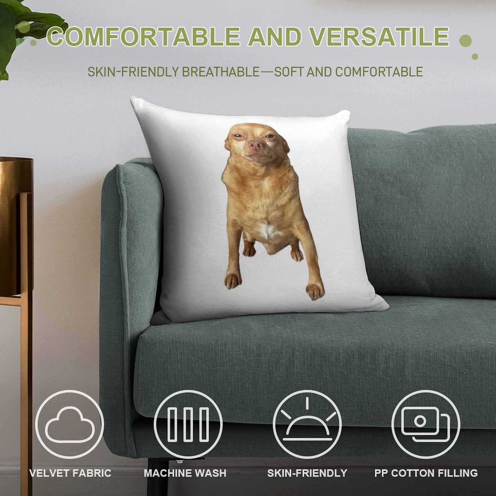 Mighty Mouse Soft Decorative Cover Throw Pillow