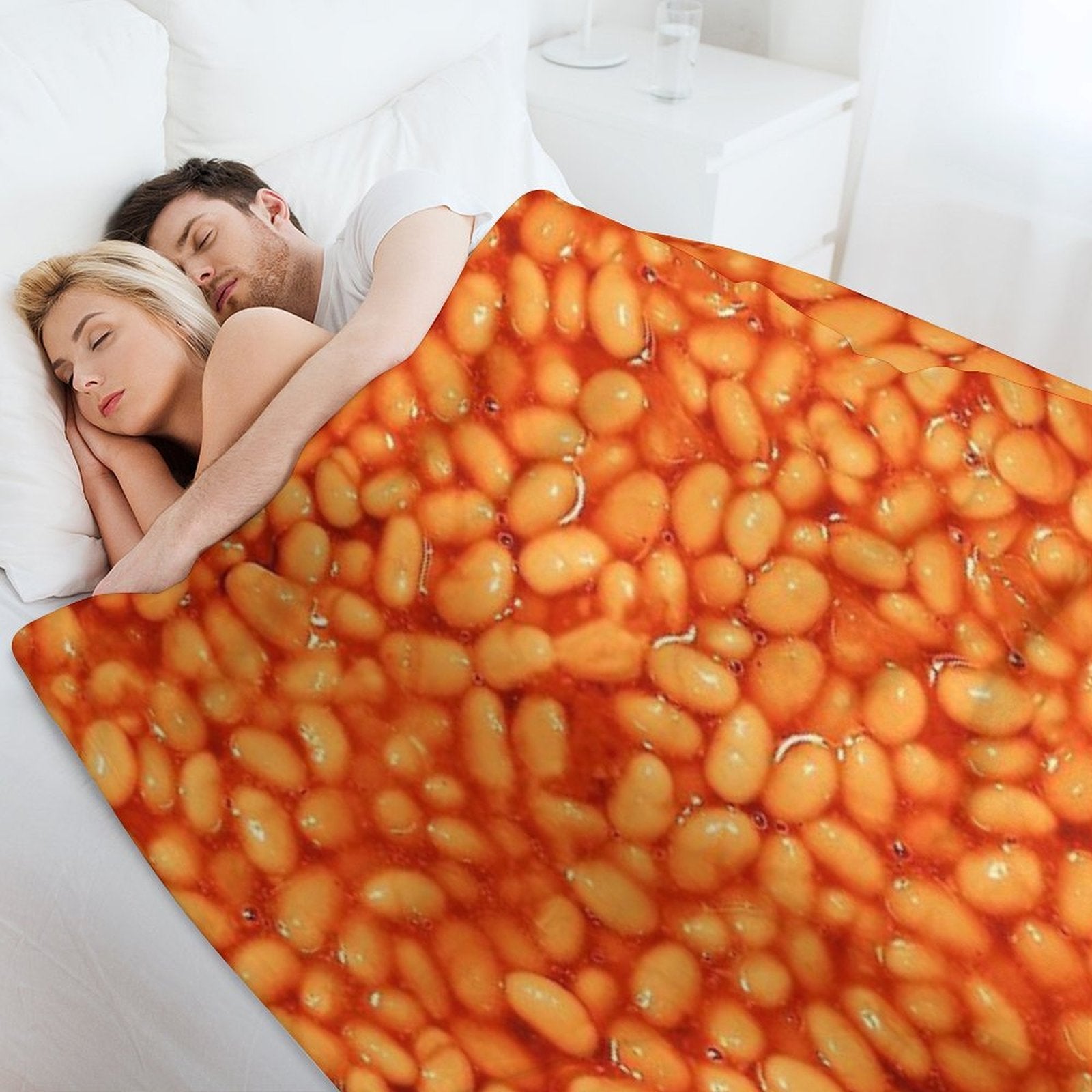 Beans In Things Pattern Durable Throw Blanket