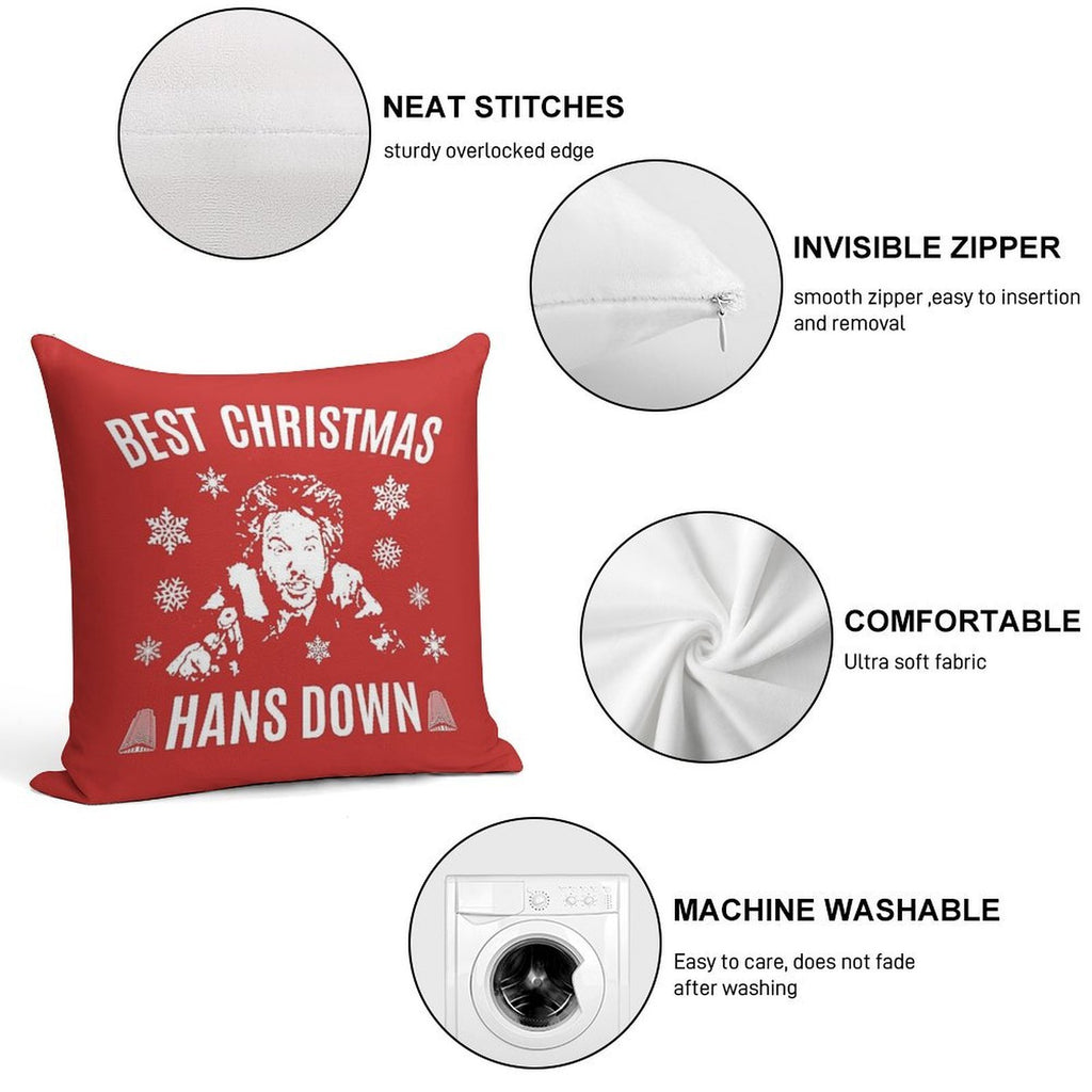 Die Hard Best Christmas Hans Down Soft Bedroom Essential Throw Pillow