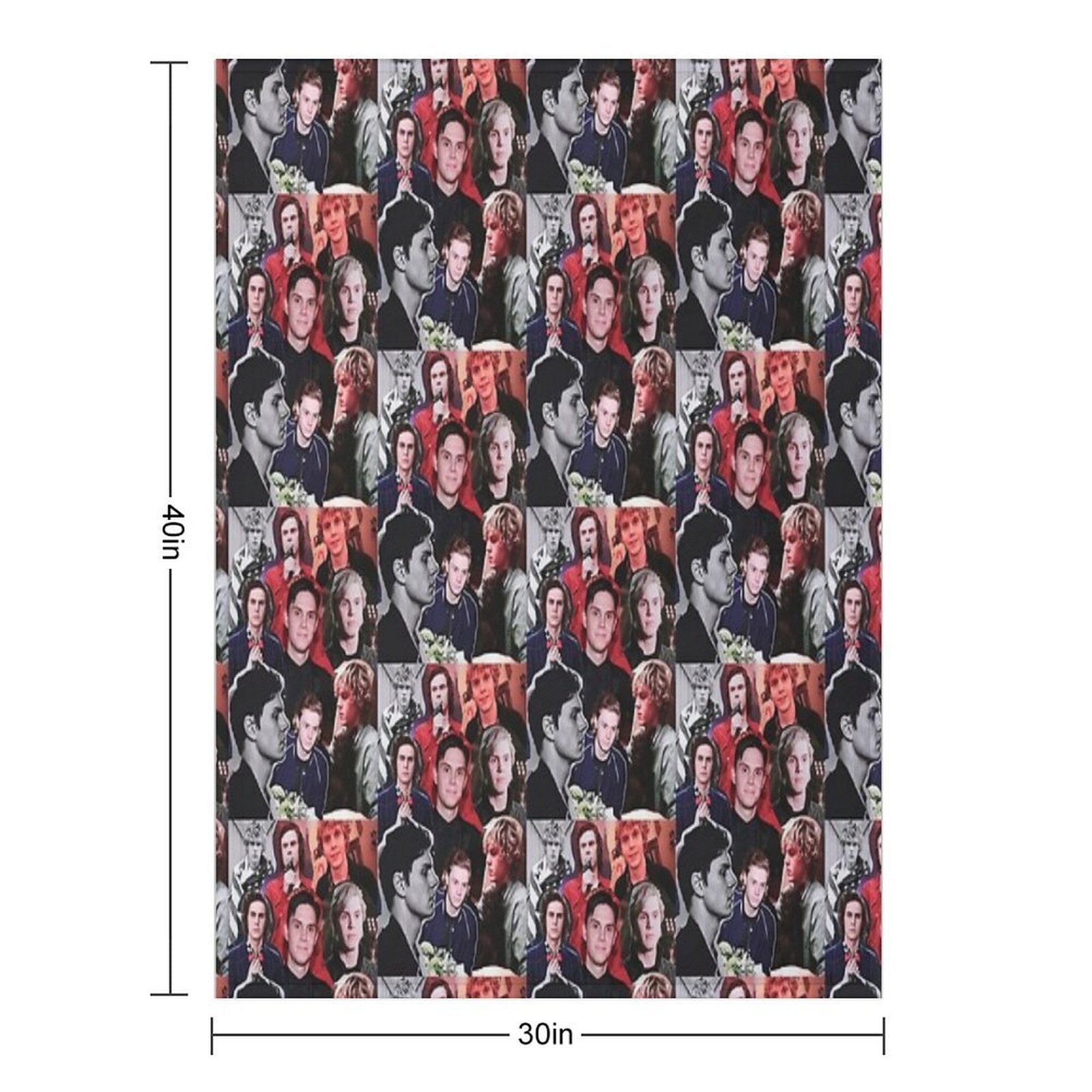 Evan Collage Multi-functional Throw Blanket