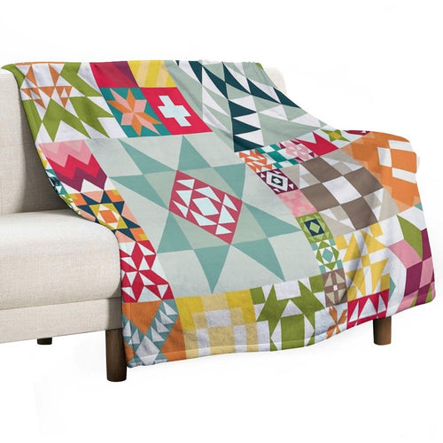 All Over Quilt Print Gift-ready Throw Blanket