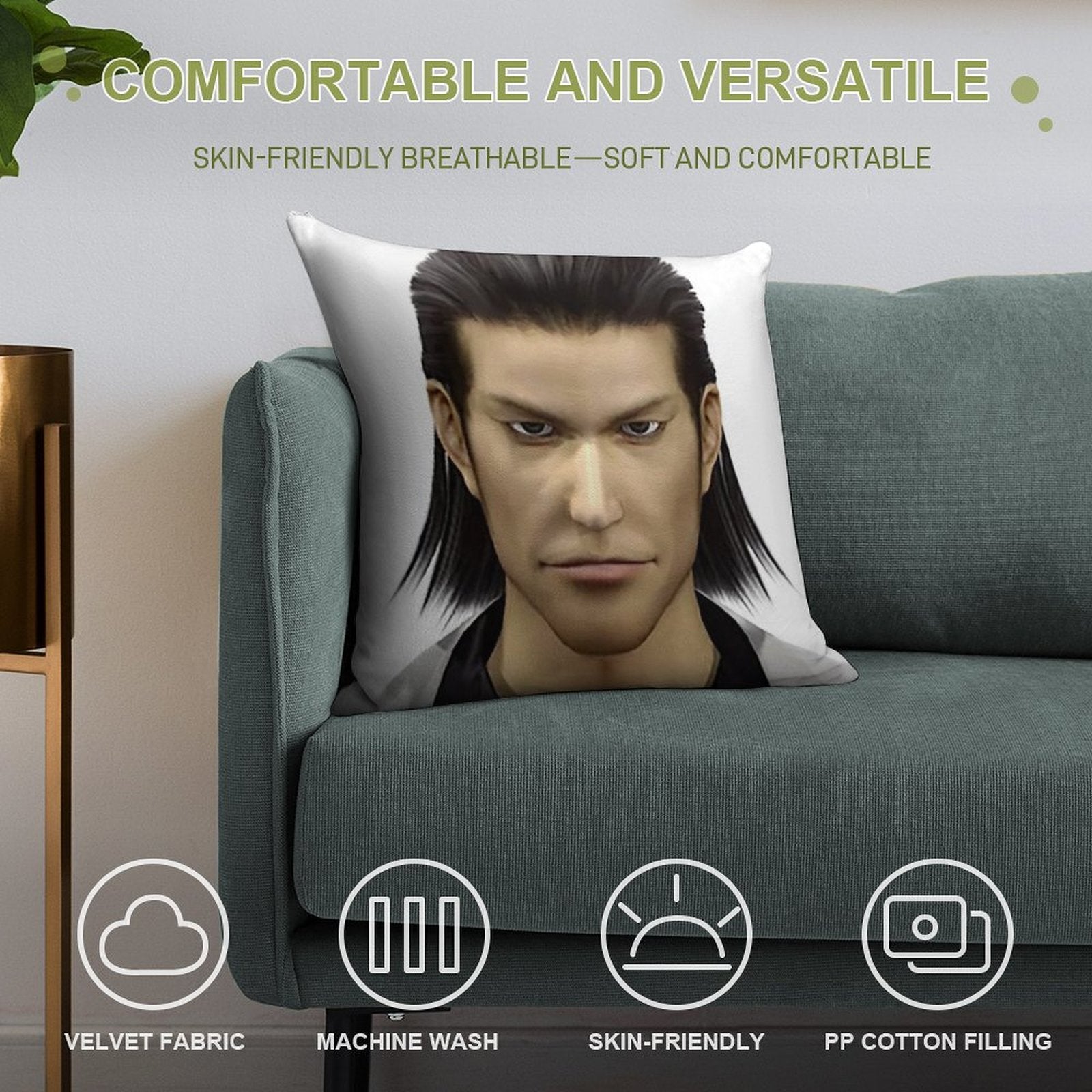 Yakuza Nishiki Soft Decorative Cover Throw Pillow
