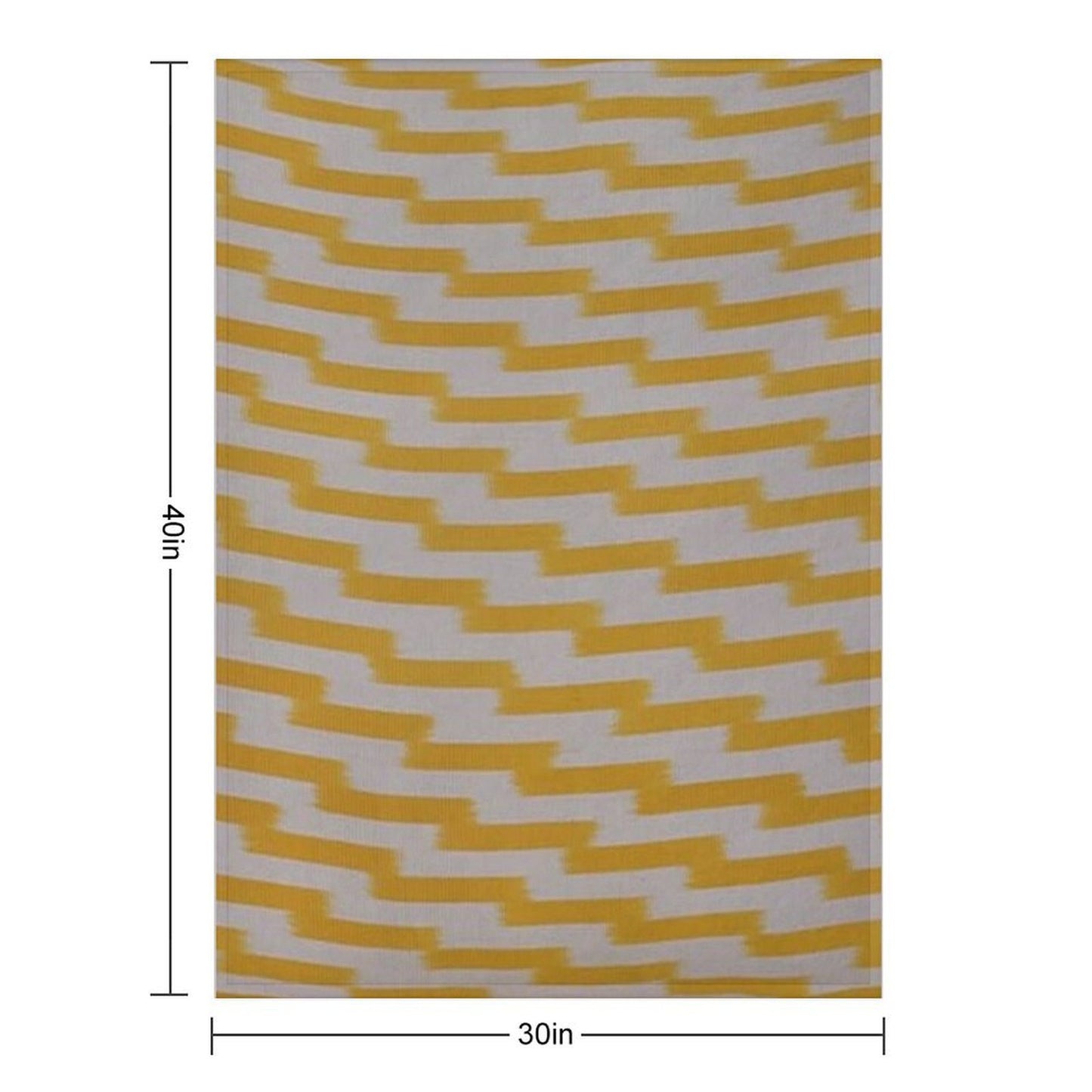 Yellow Ikat Design Travel-friendly Throw Blanket