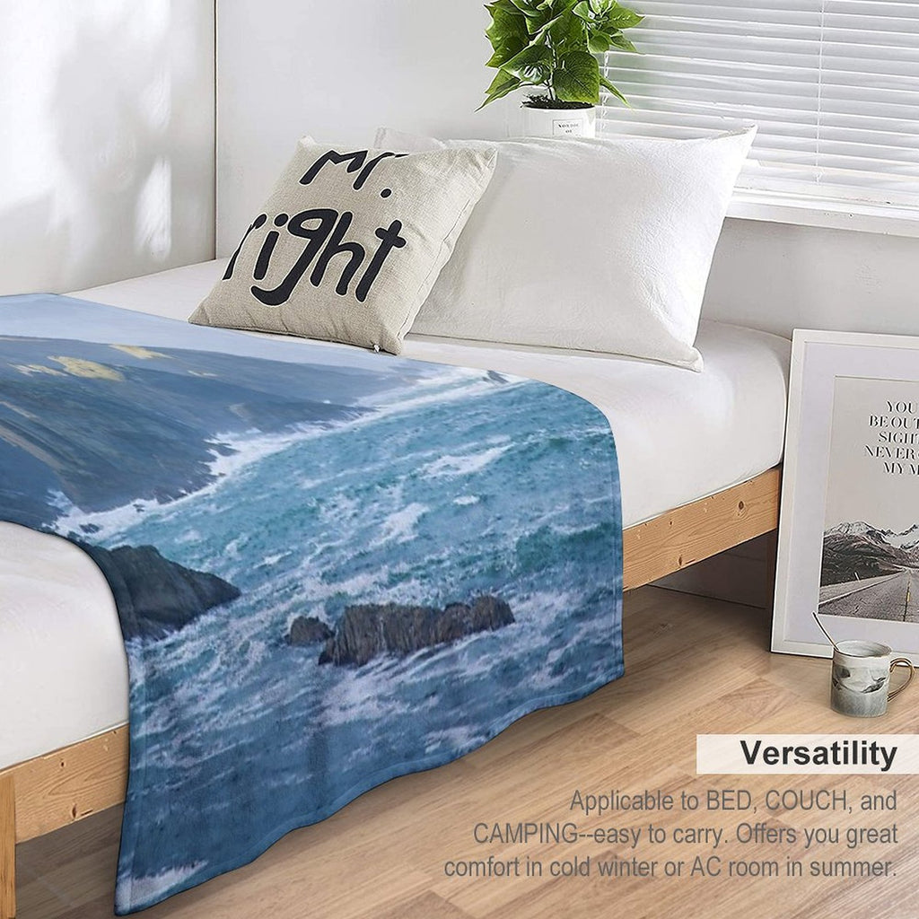 Cliffs at Port, Glencolmcille Comfort Throw Blanket
