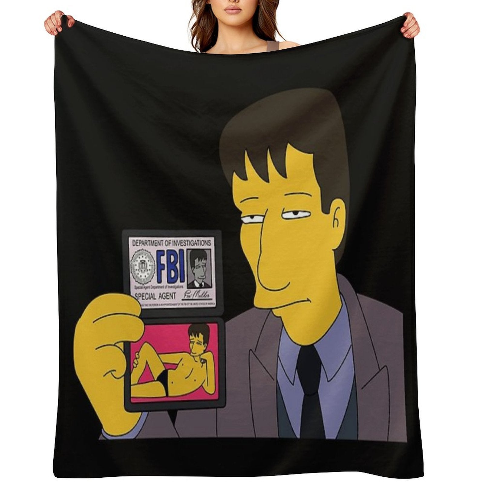 Agent Mulder FBI Eco-conscious Throw Blanket