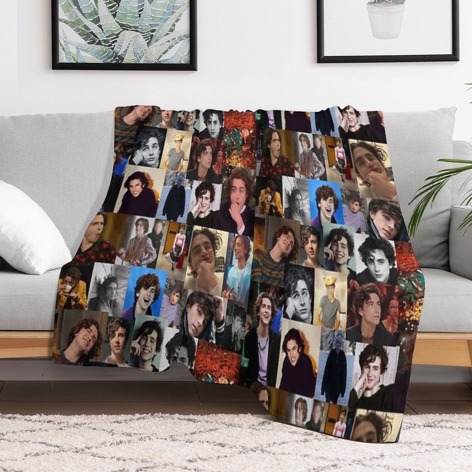 Another Timmy Collage Travel-friendly Throw Blanket