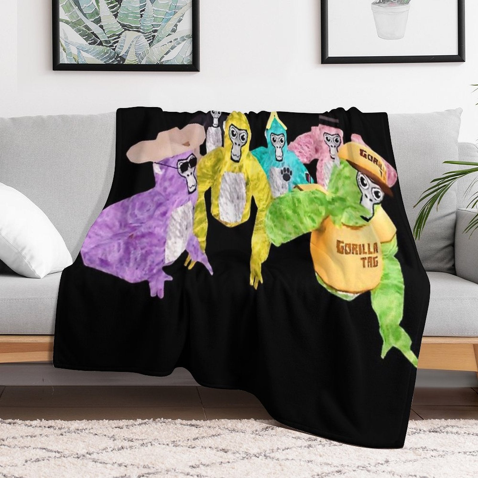 Me And My Friends Forever! - Gorilla Tag Here Banana Compact Throw Blanket