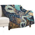 Metallic Octopus II Quick-dry Throw Blanket
