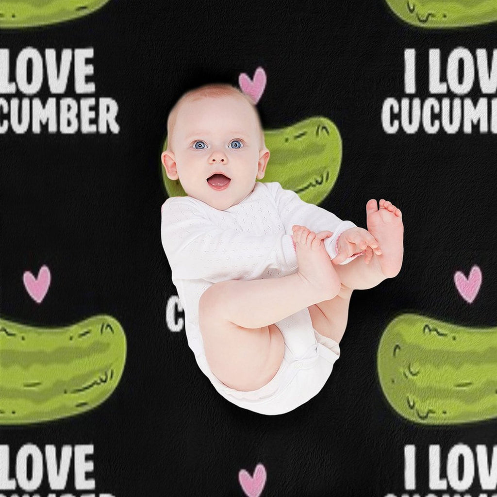 Cucumber - I Love Cucumber Travel-friendly Throw Blanket