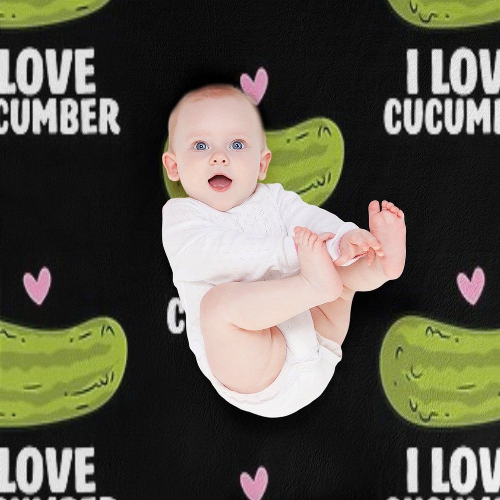Cucumber - I Love Cucumber Travel-friendly Throw Blanket