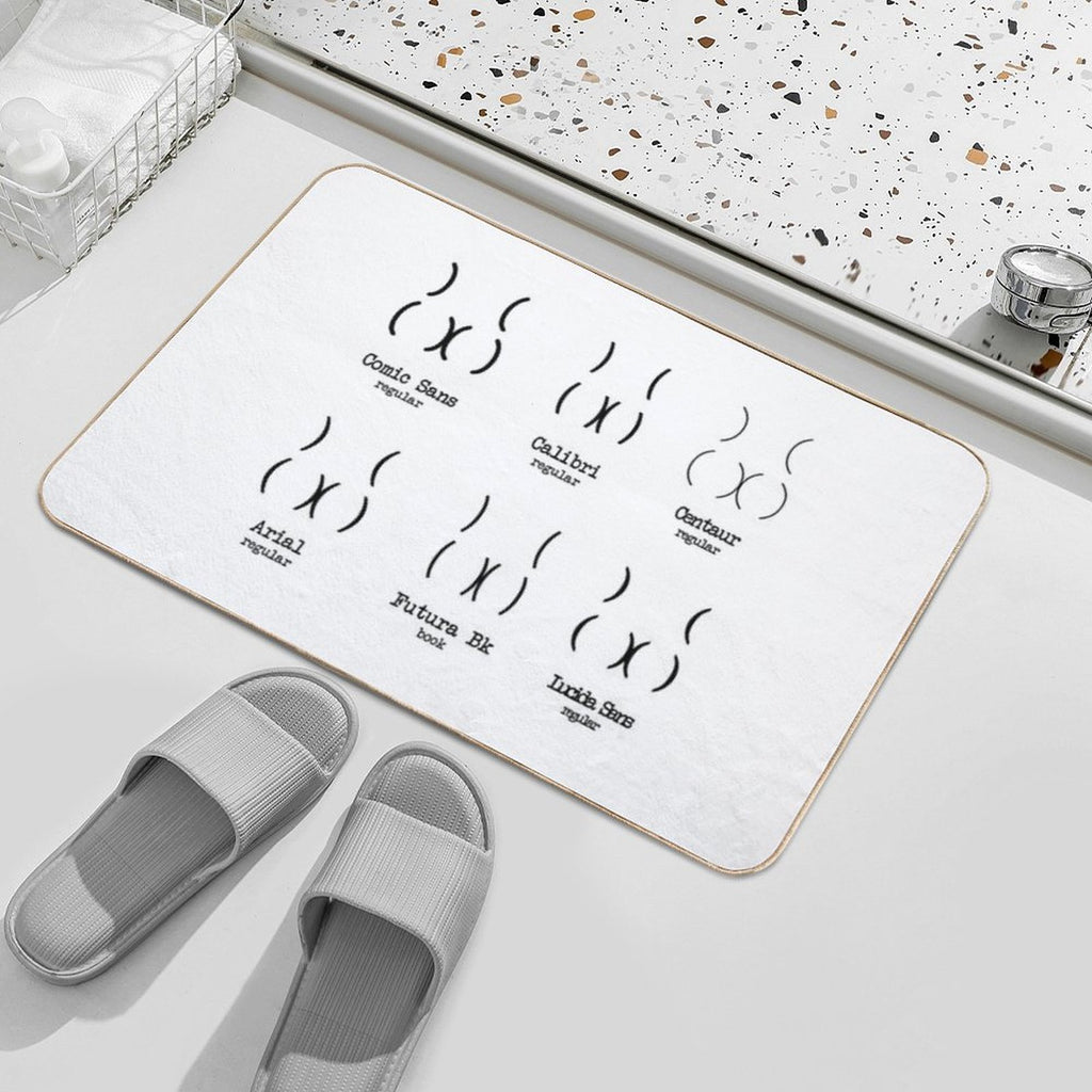 Wich One Is Your Butt Font  Toxin-Free Bath Mat