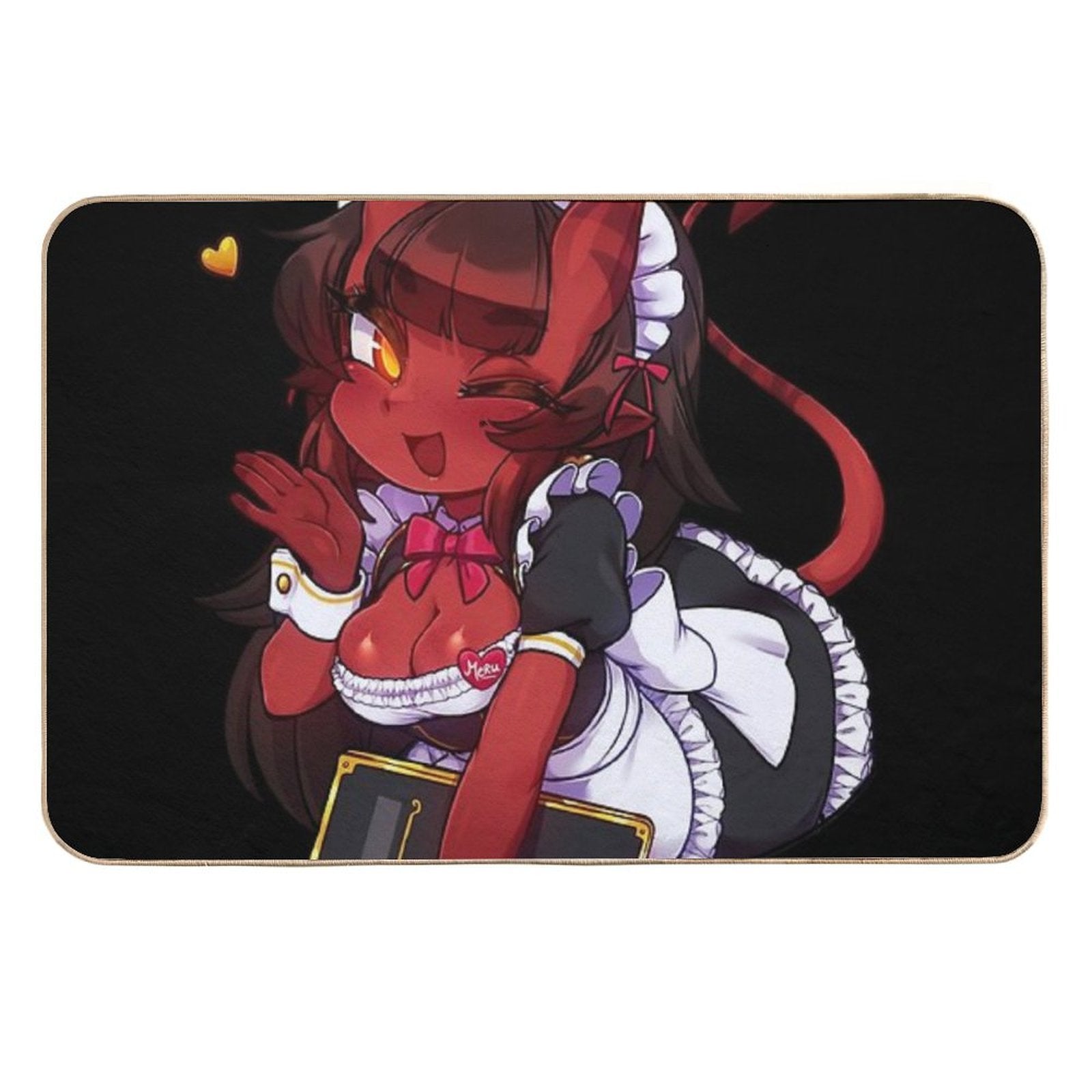 Meru The Succubus Chibi Sexy Maid  Versatile Bath Mat