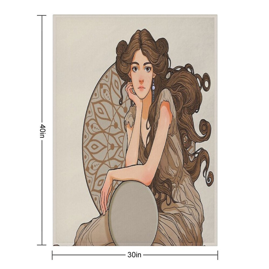 Art Nouveau Durable Throw Blanket