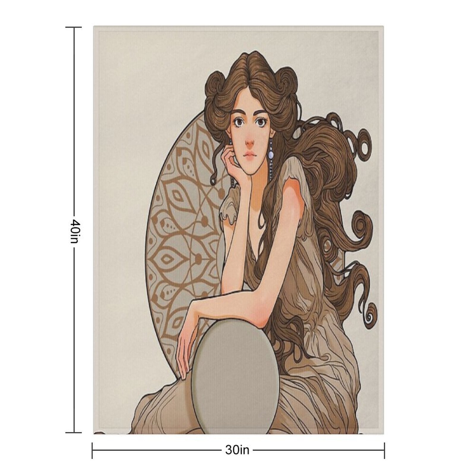 Art Nouveau Durable Throw Blanket