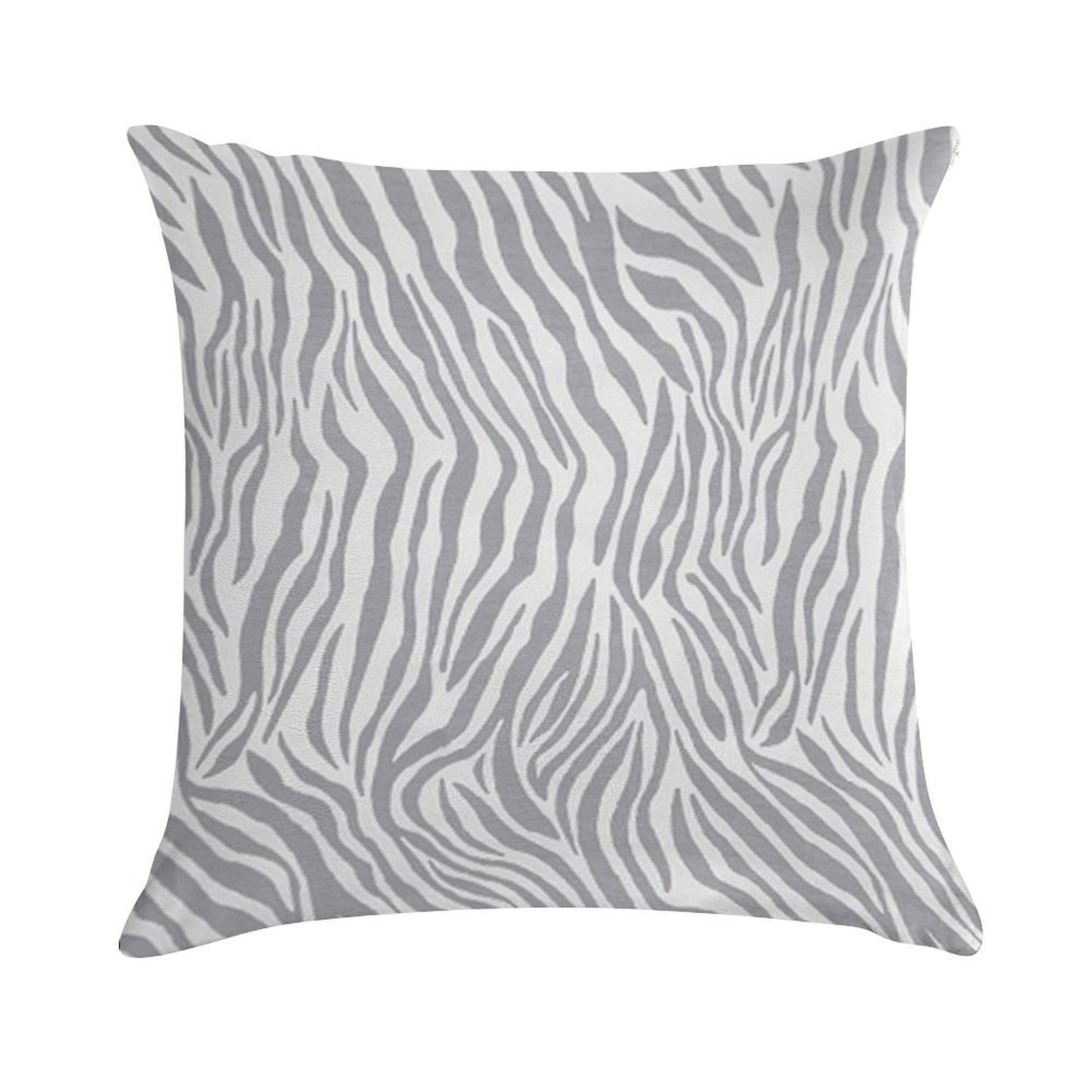Stylish Grey Zebra Print Soft Bedroom Essential Throw Pillow