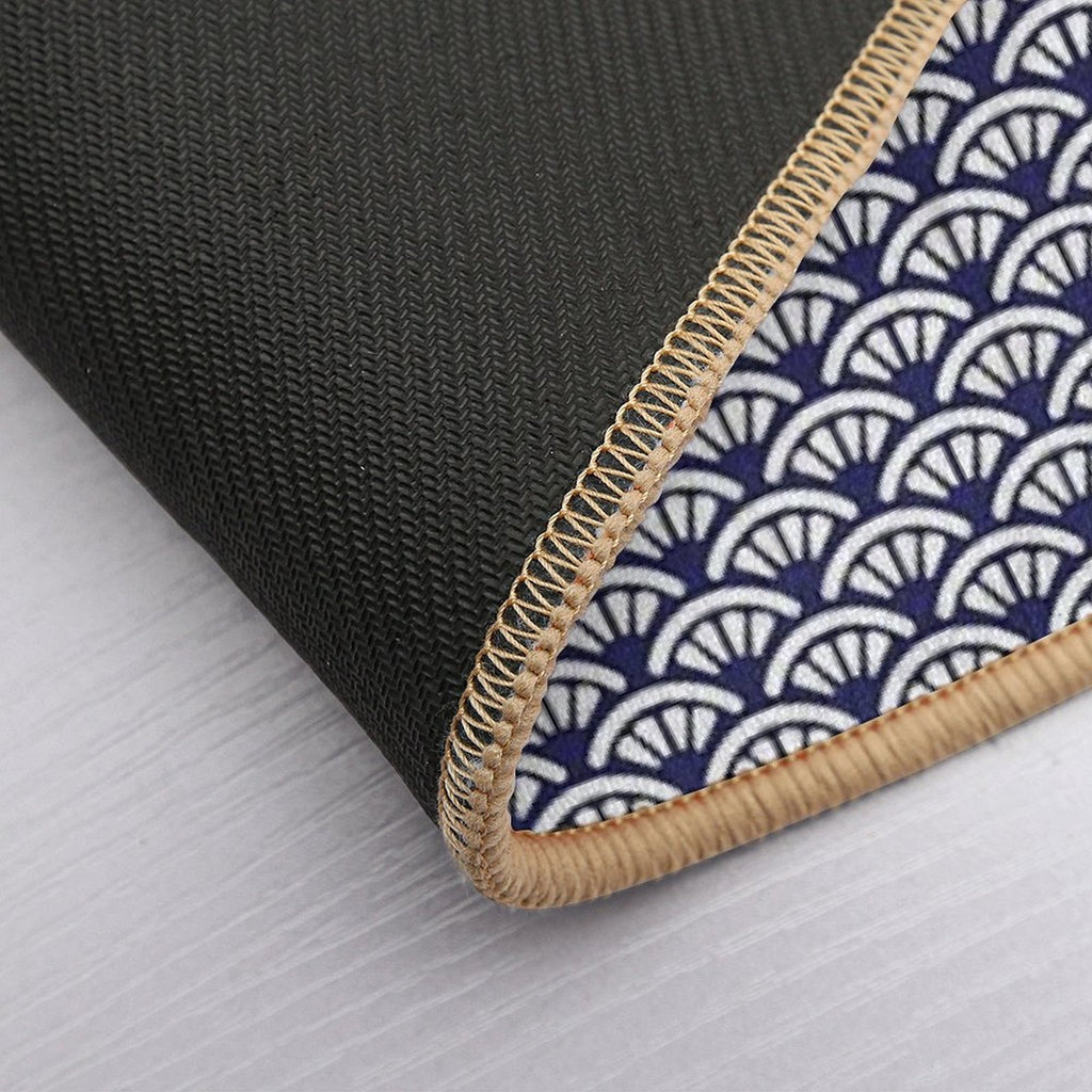 Decorative Seigaiha  Japanese Collection  Non-Slip Bath Mat