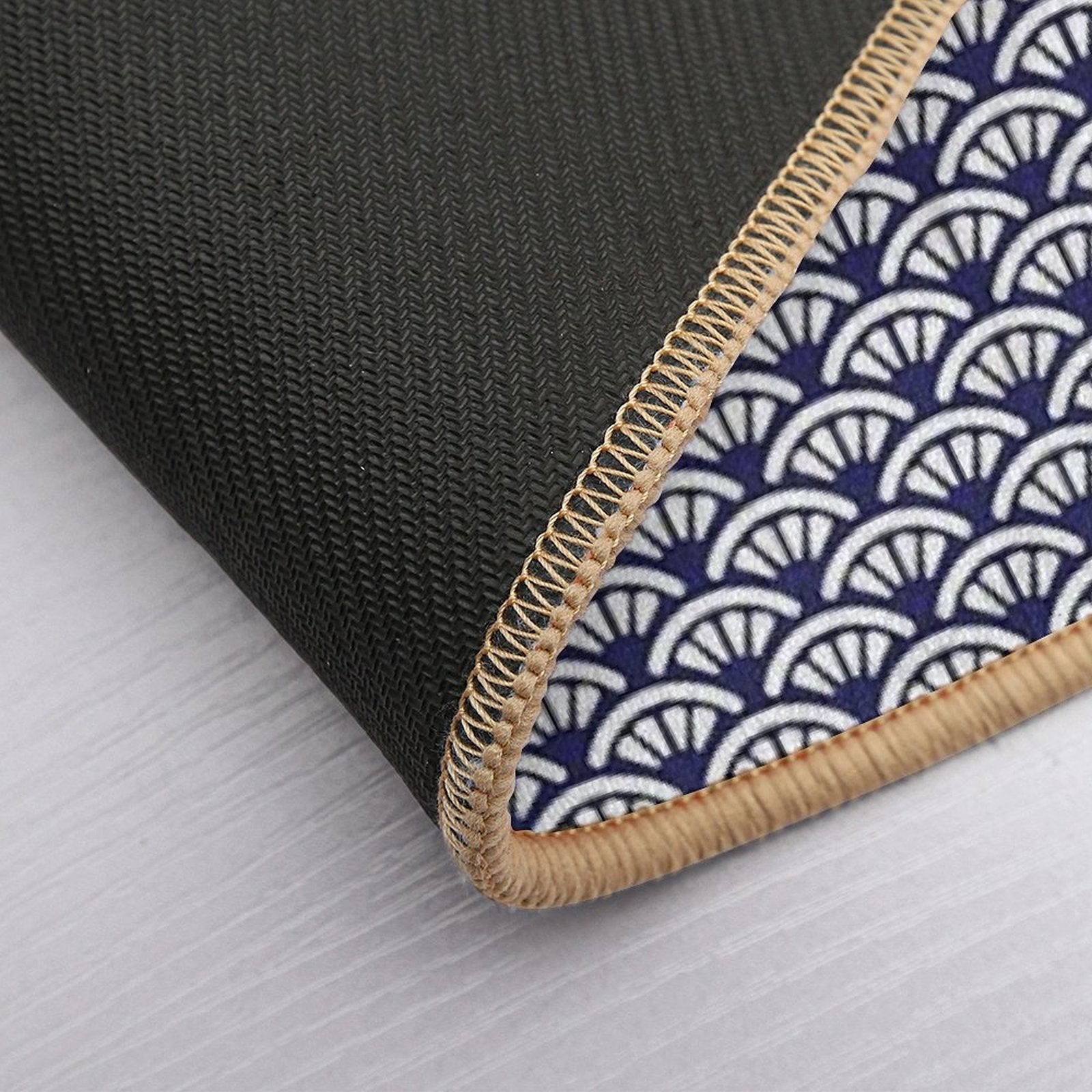 Decorative Seigaiha  Japanese Collection  Non-Slip Bath Mat