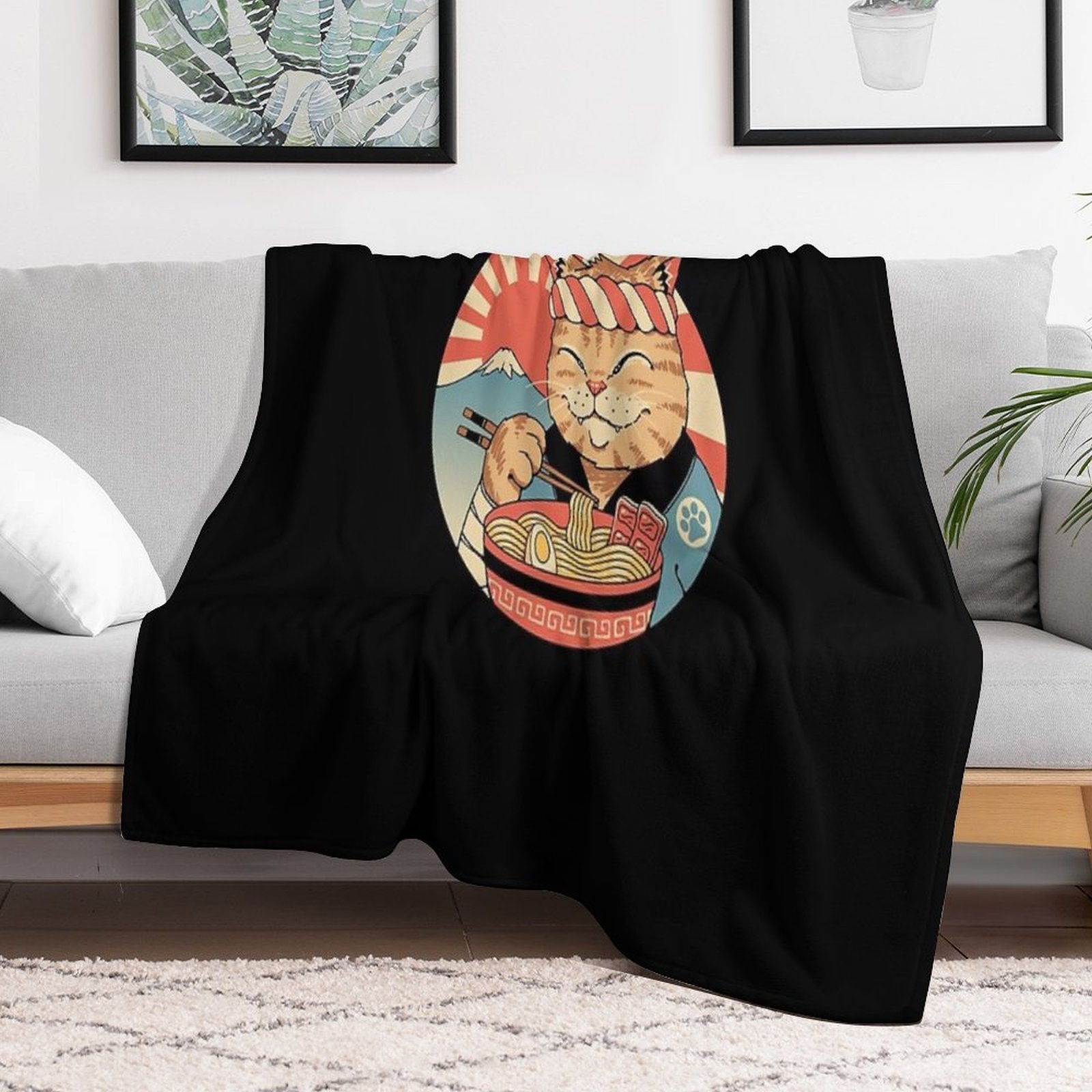 Catana Ramen Eco-conscious Throw Blanket
