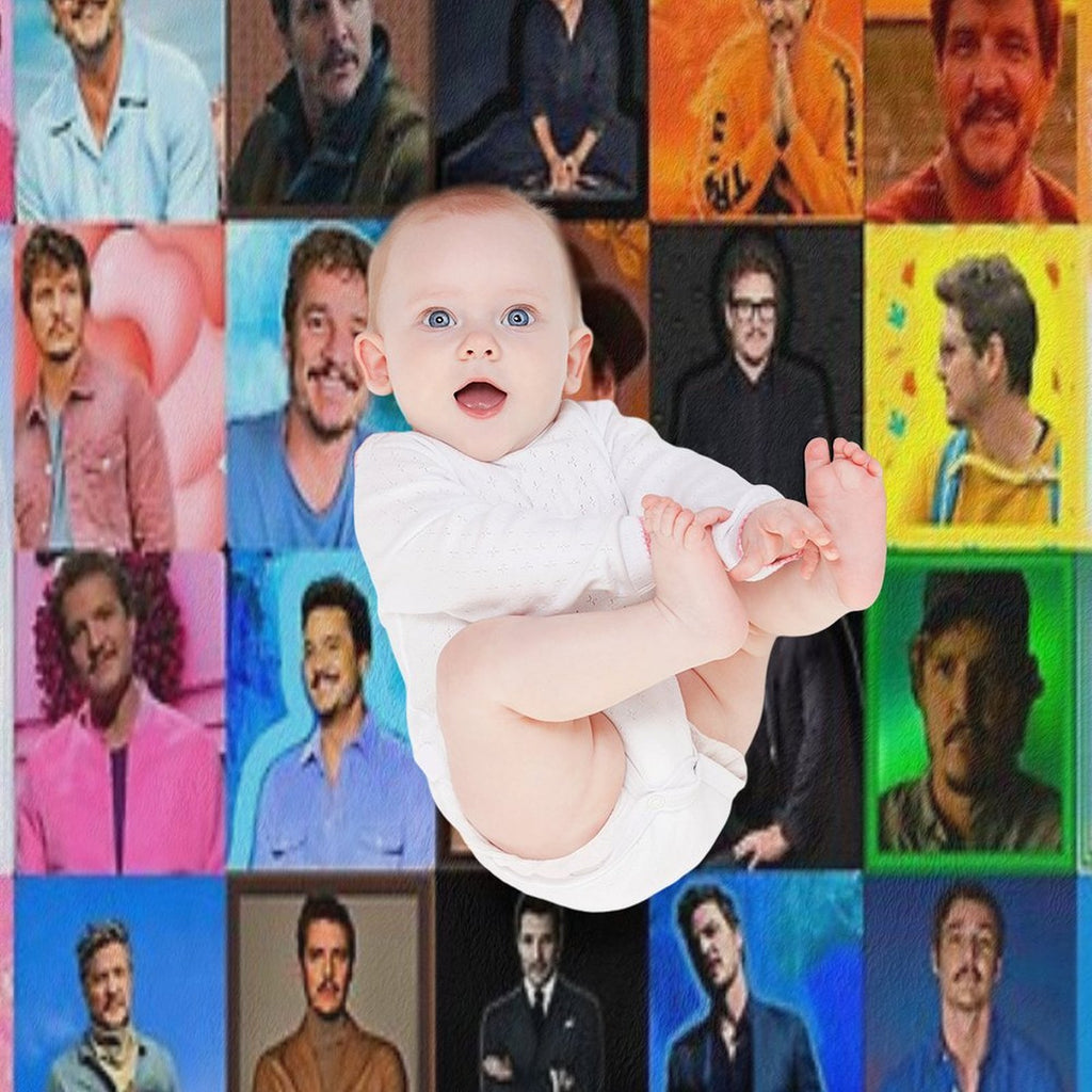 Pedro Pascal As The Progress Pride Flag Comfort Throw Blanket