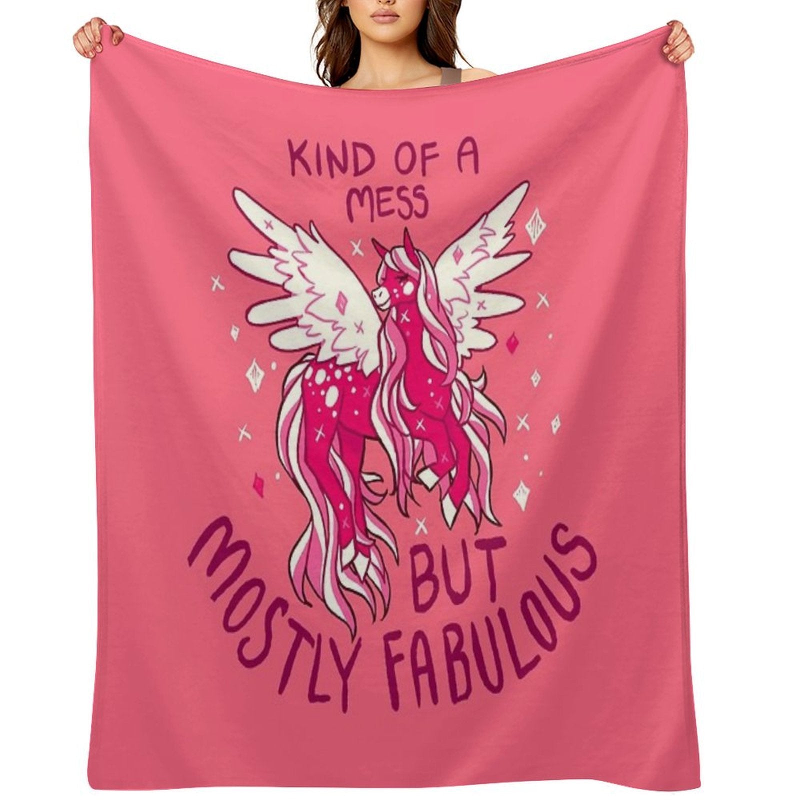 KIND OF A MESS Pegasus Versatility Throw Blanket