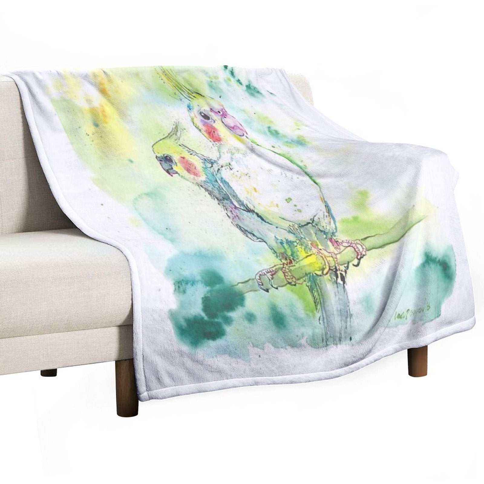 Cockatiel Pairing Comfort Throw Blanket