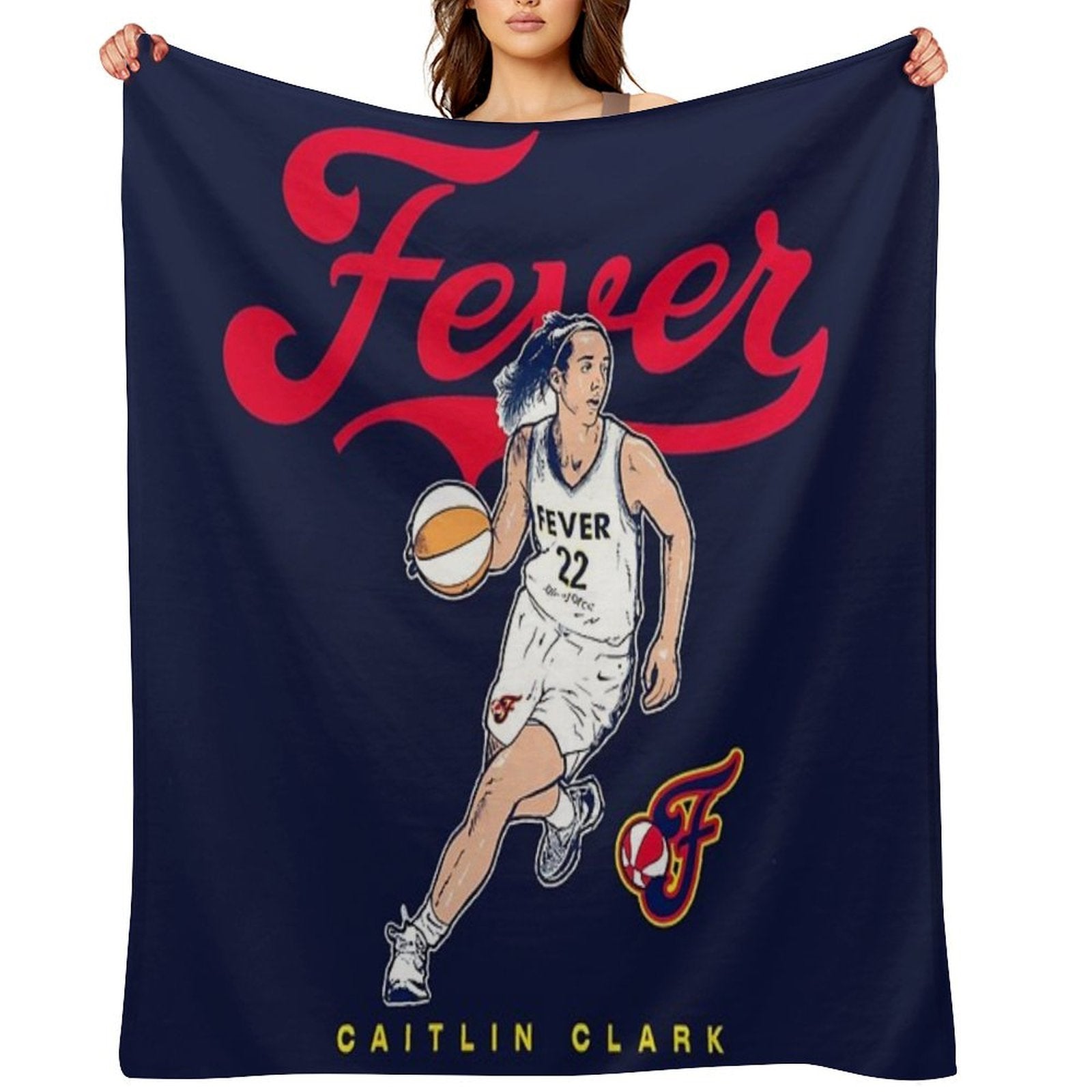 Caitlin Clark 22 Sustainable Throw Blanket