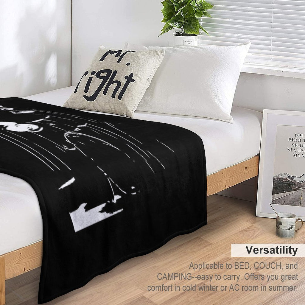 Drum Kit Black And White Versatility Throw Blanket