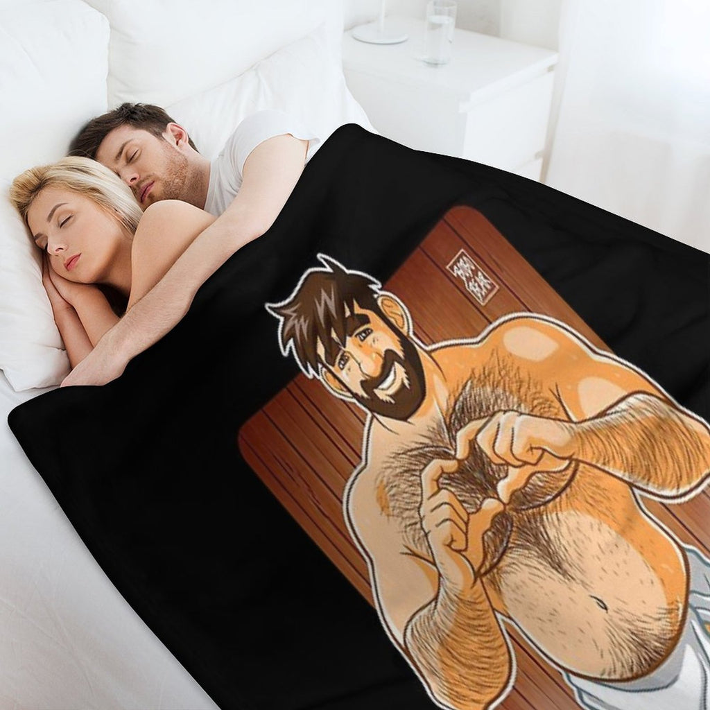 ADAM LIKES SAUNAS Easy Care Throw Blanket