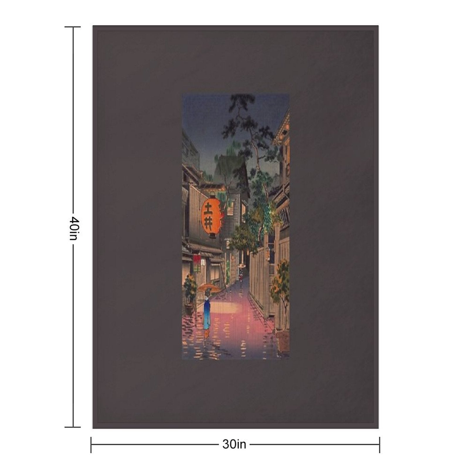 Night Street Rain Durable Throw Blanket