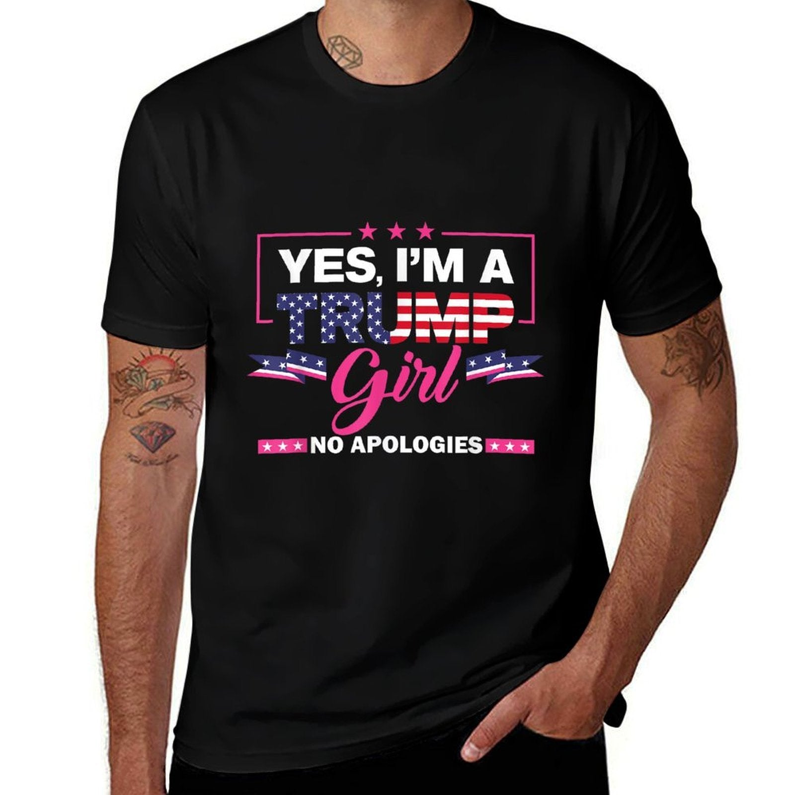 Yes I'm A Trump Girl No Apologies 2024 Election Womens  Cotton T-Shirt