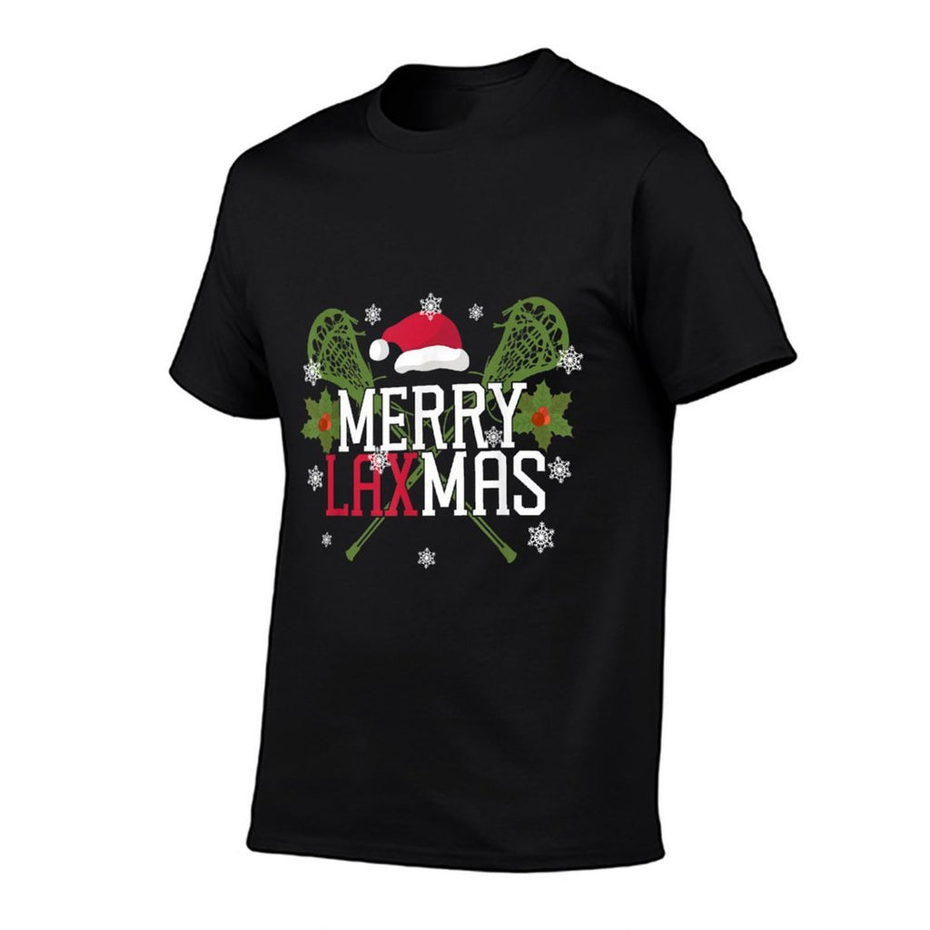 Lacrosse Lax Christmas Merry Lax-Mas  Vintage-inspired T-Shirt
